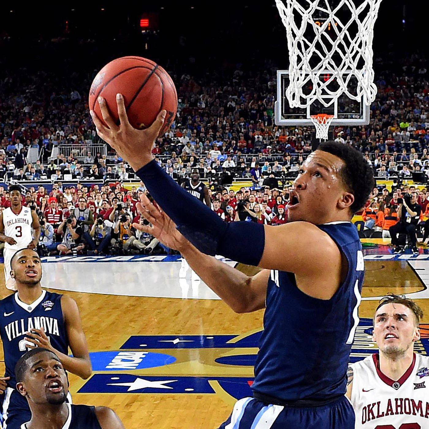 Jalen Brunson, blue jersey, dunk the ball, HD Desktop Wallpaper