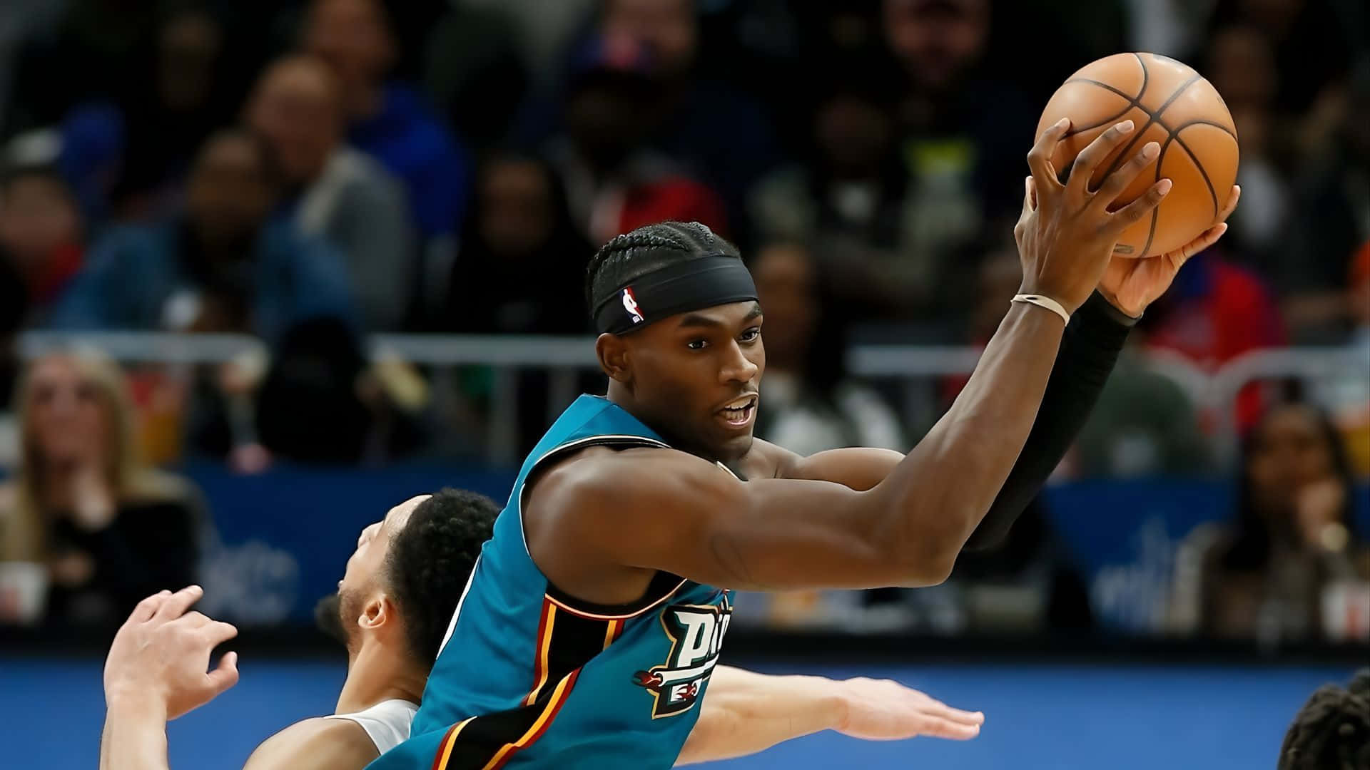 Jalen Duren, teal jersey, basketball player, Full HD Desktop Wallpaper