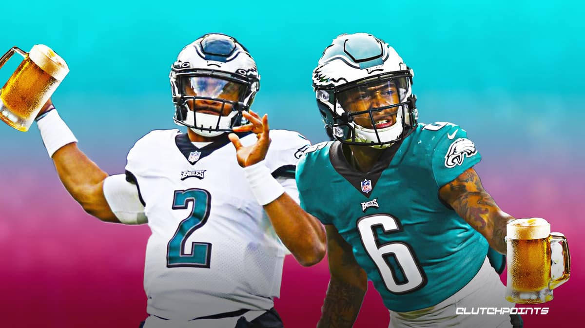 Jalen Hurts, Eagles, teal, SD Desktop Wallpaper