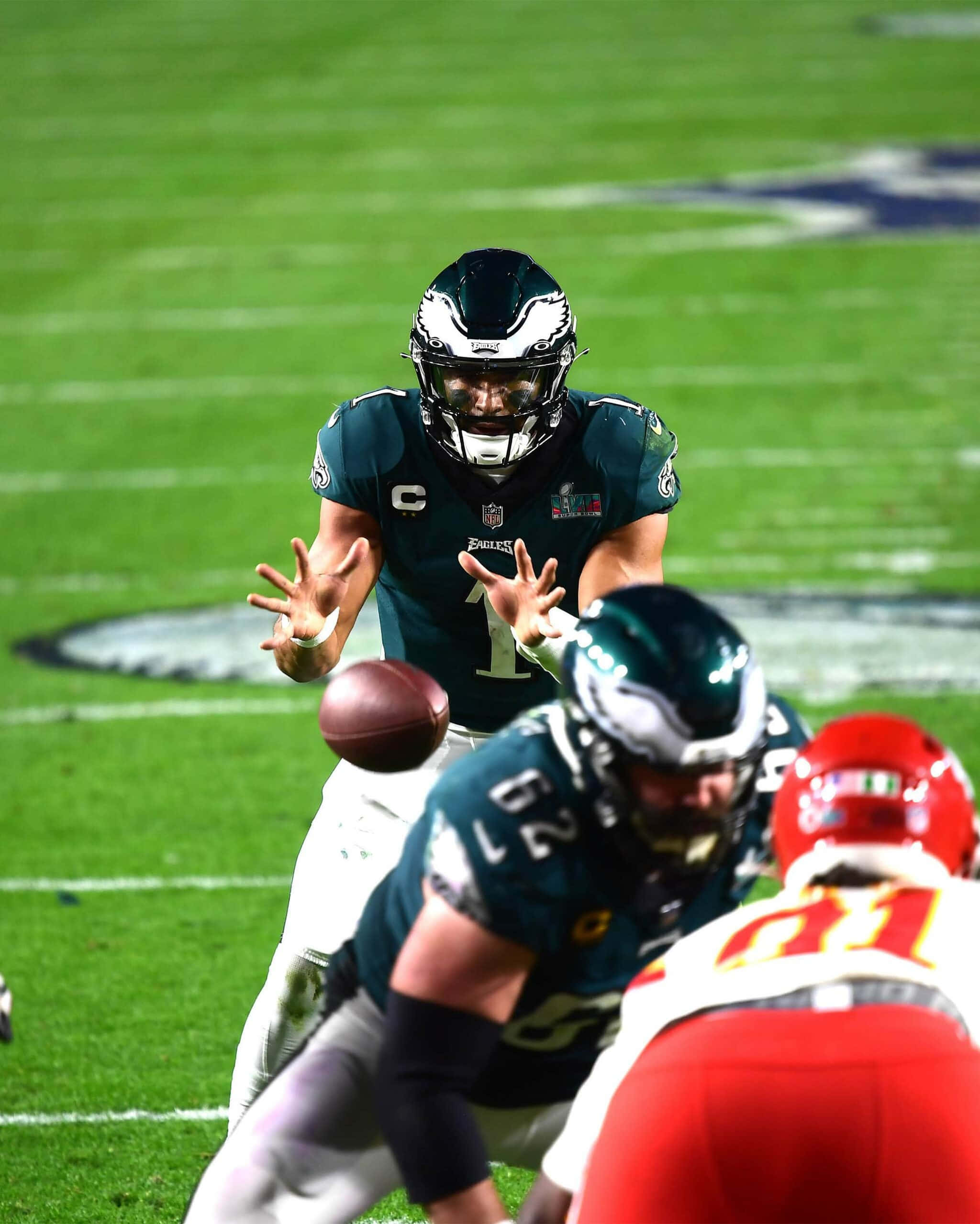 Jalen Hurts, Eagles, teal jersey, 2K Phone Wallpaper