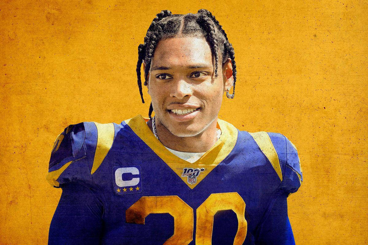Jalen Ramsey, blue and gold jersey, number 20, SD Desktop Wallpaper