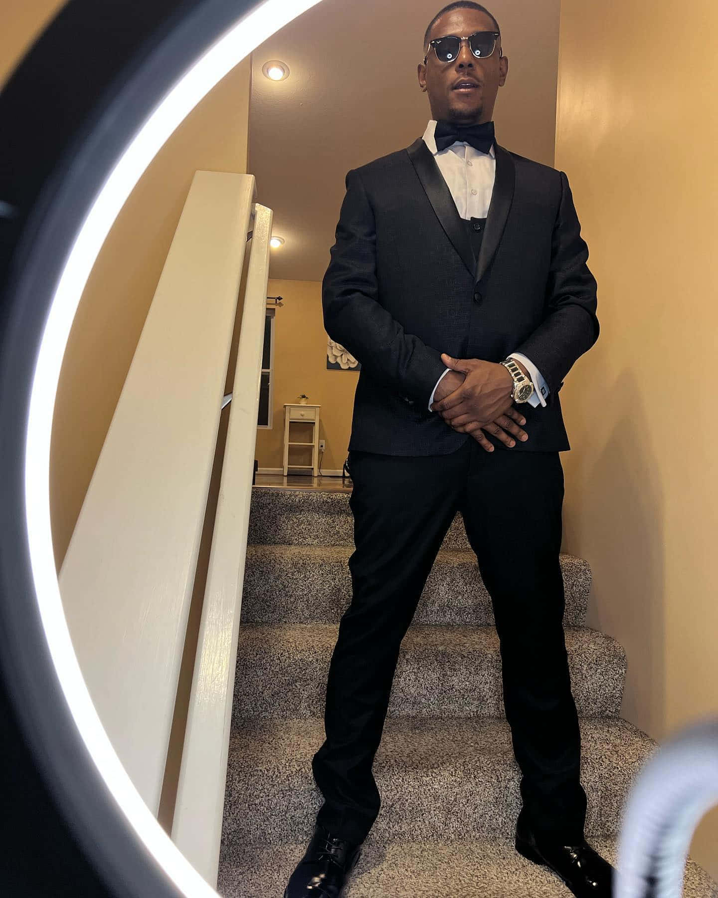 Jamahal Hill, black tuxedo, sunglasses, HD Phone Wallpaper