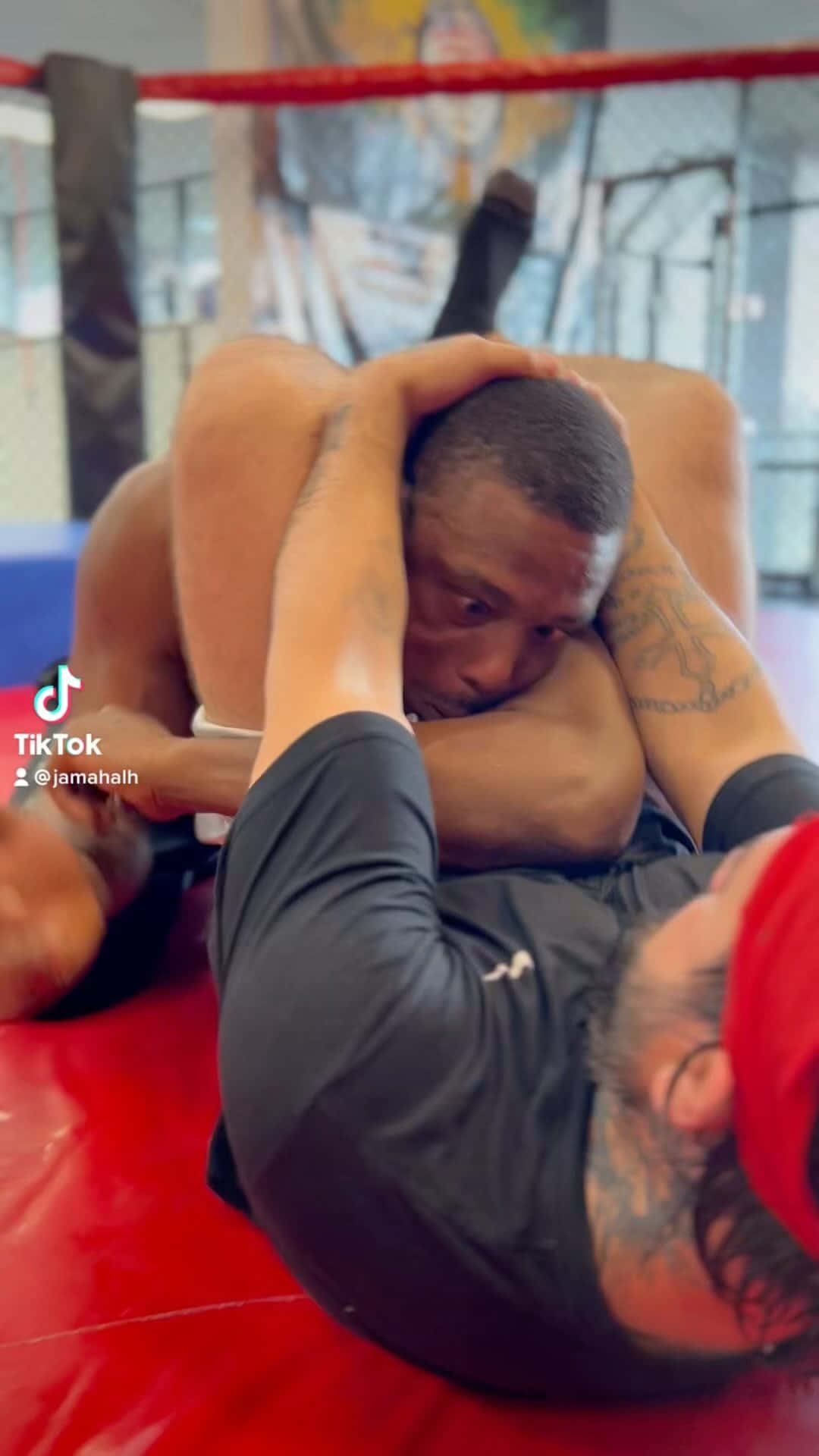 Jamahal Hill, triangle choke, red mat, Full HD Phone Wallpaper