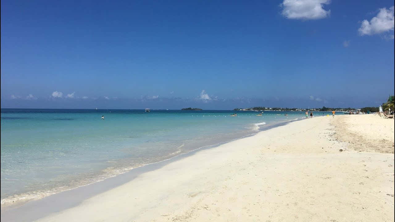 Jamaican Beach, white sand, turquoise water, HD Desktop Wallpaper