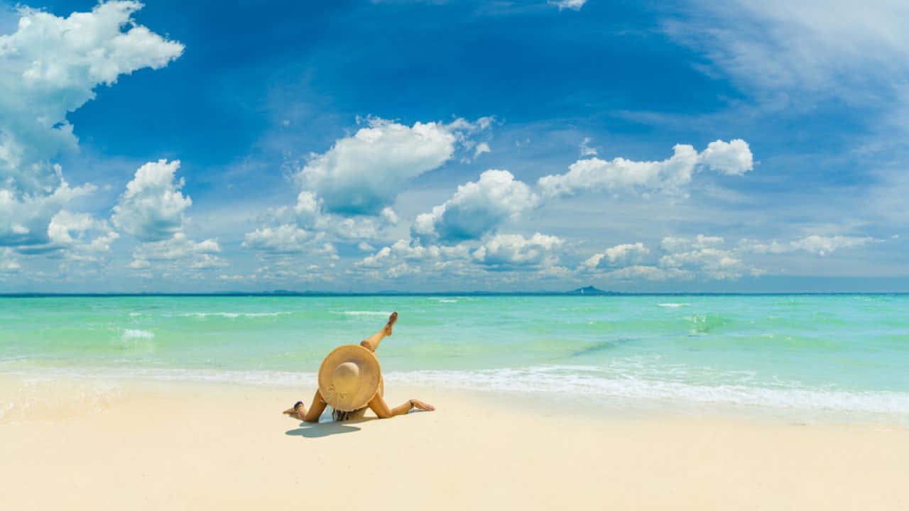 Jamaican Beach, Sunset, white sand beach, HD Desktop Wallpaper