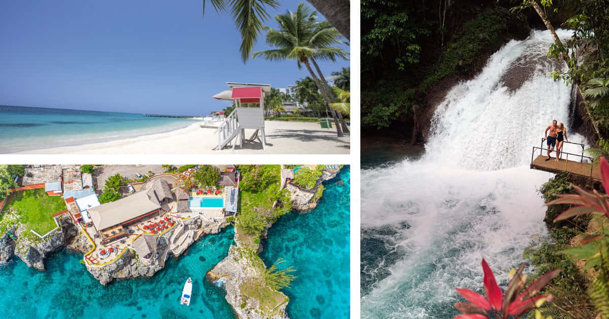 Jamaican Island, beach, lifeguard tower, SD Desktop Wallpaper