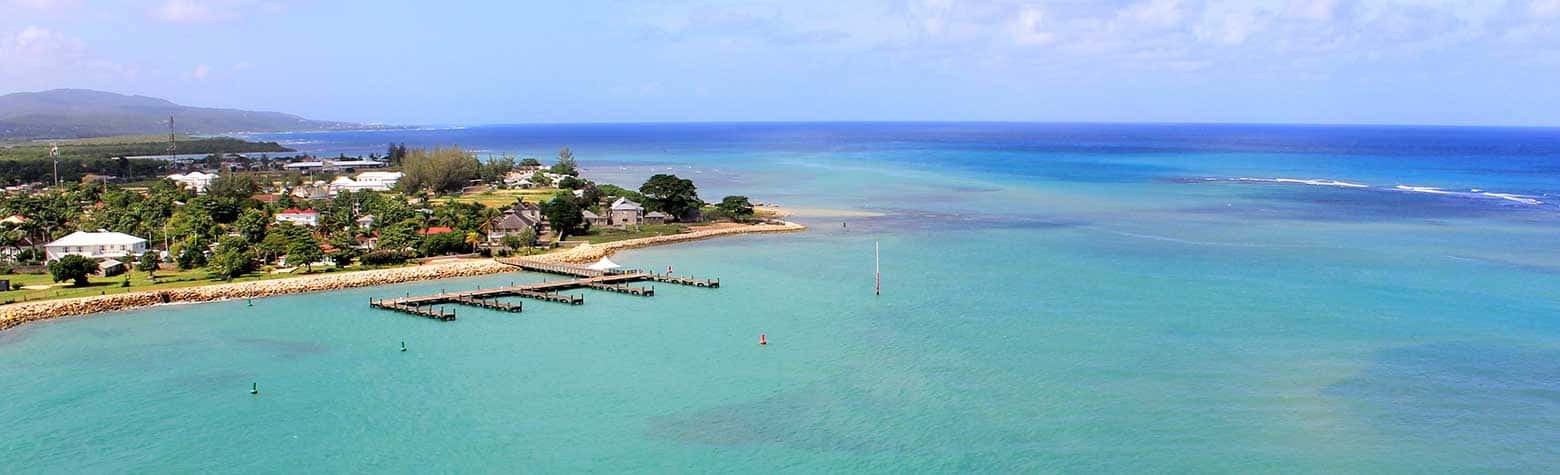 Jamaican Island, tropical coastline, turquoise waters, HD Desktop Wallpaper