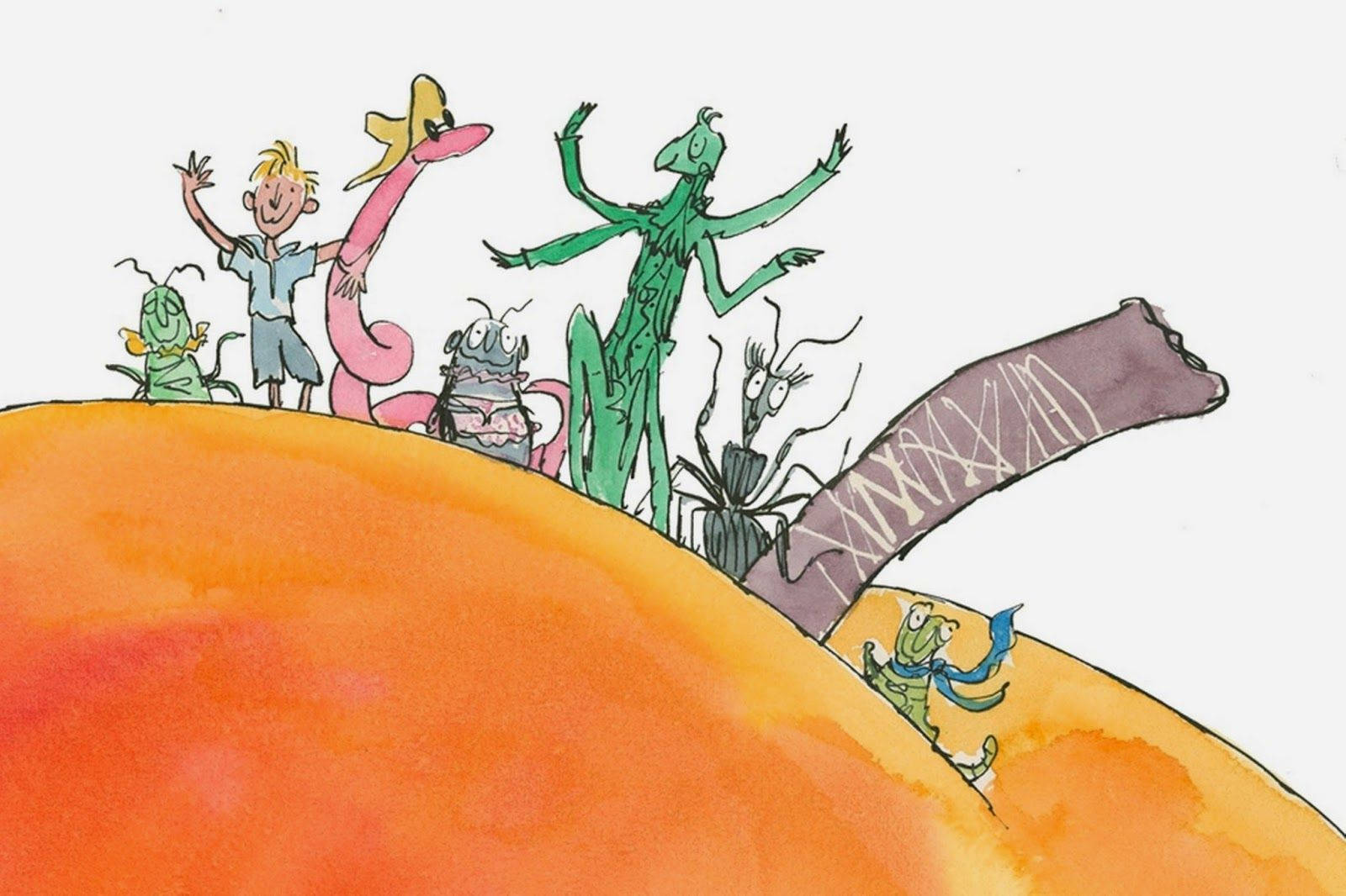 James And The Giant Peach, whimsical watercolor illustration, boy, HD Desktop Wallpaper