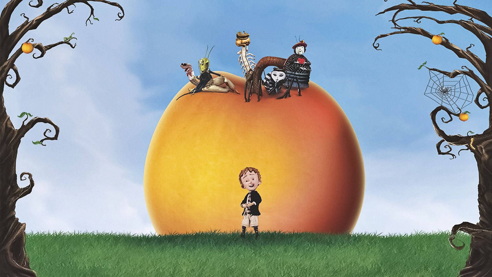 James And The Giant Peach, giant peach, tiny boy, Full HD Desktop Wallpaper