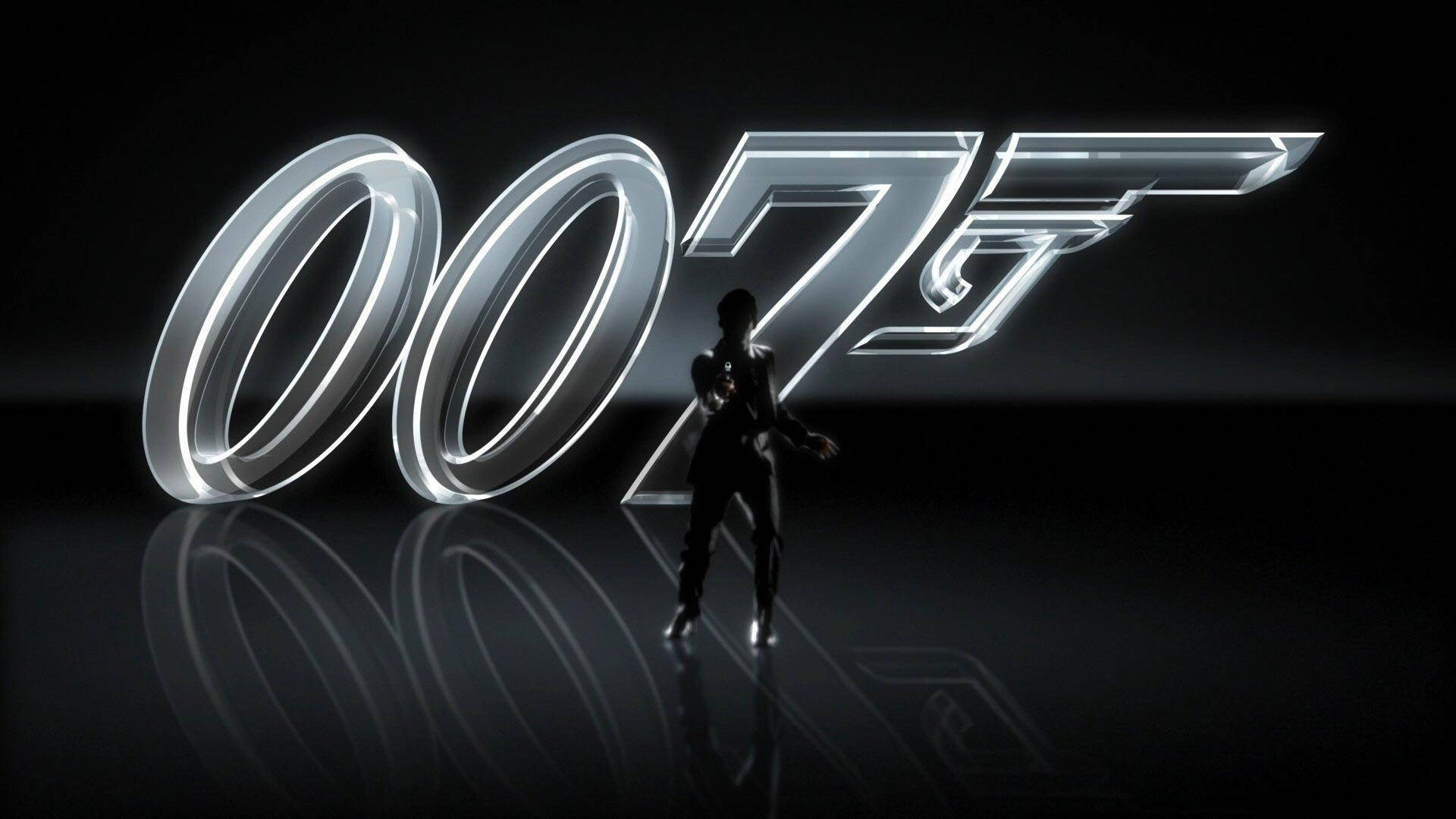 James Bond, 007, glowing 007 logo, Full HD Desktop Wallpaper
