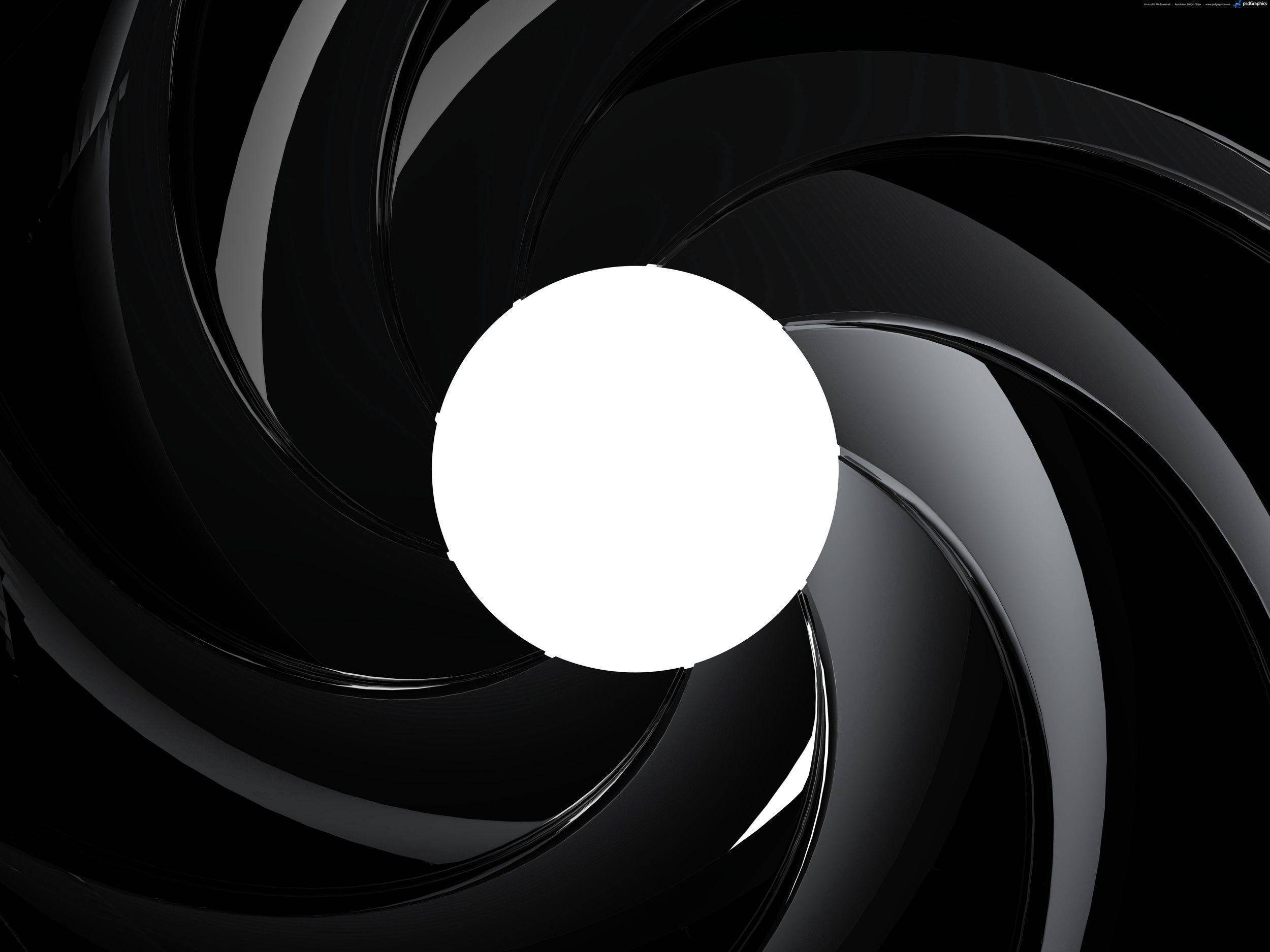 James Bond 007, gun barrel, black and white, Full HD Desktop Wallpaper