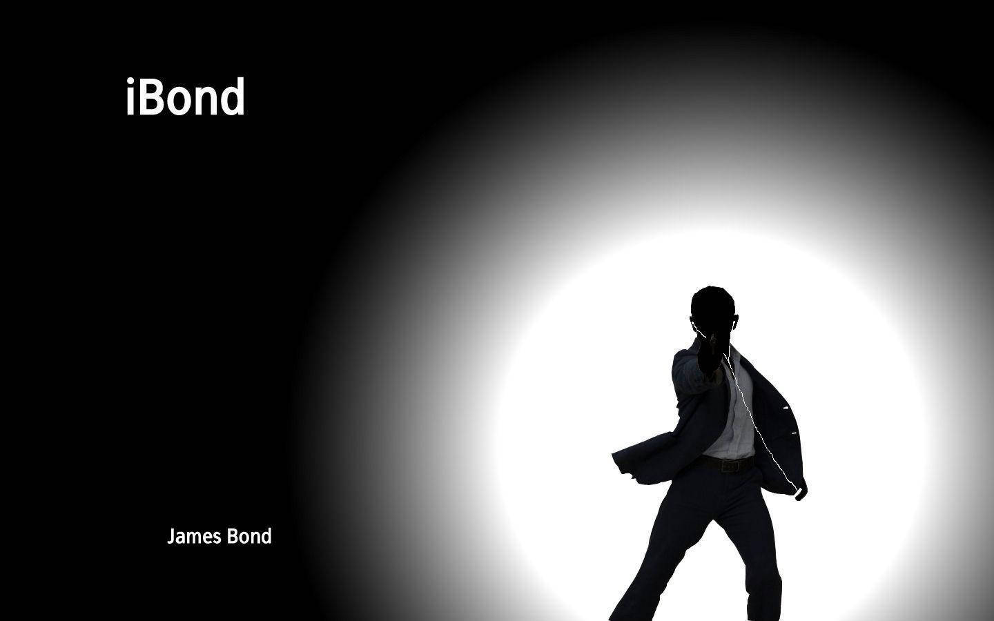 James Bond, silhouette, black, HD Desktop Wallpaper