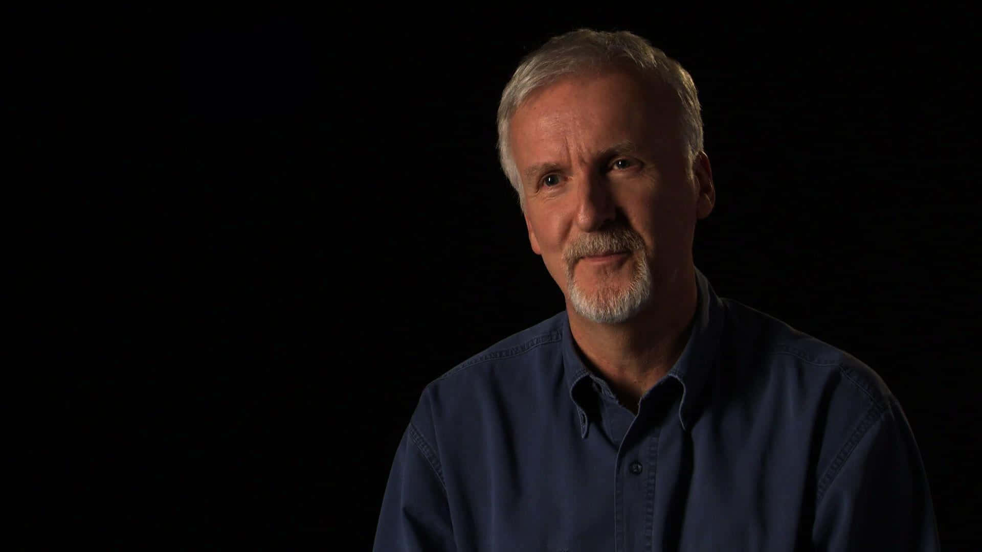 James Cameron, black background, dramatic lighting, Full HD Desktop Wallpaper