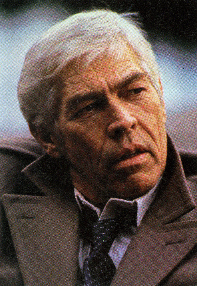 James Coburn, trench coat, white hair, SD Phone Wallpaper