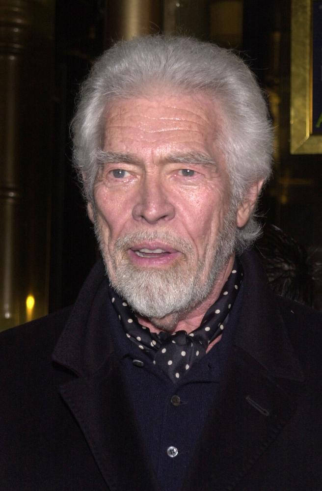 James Coburn, dark coat, polka-dot scarf, SD Phone Wallpaper
