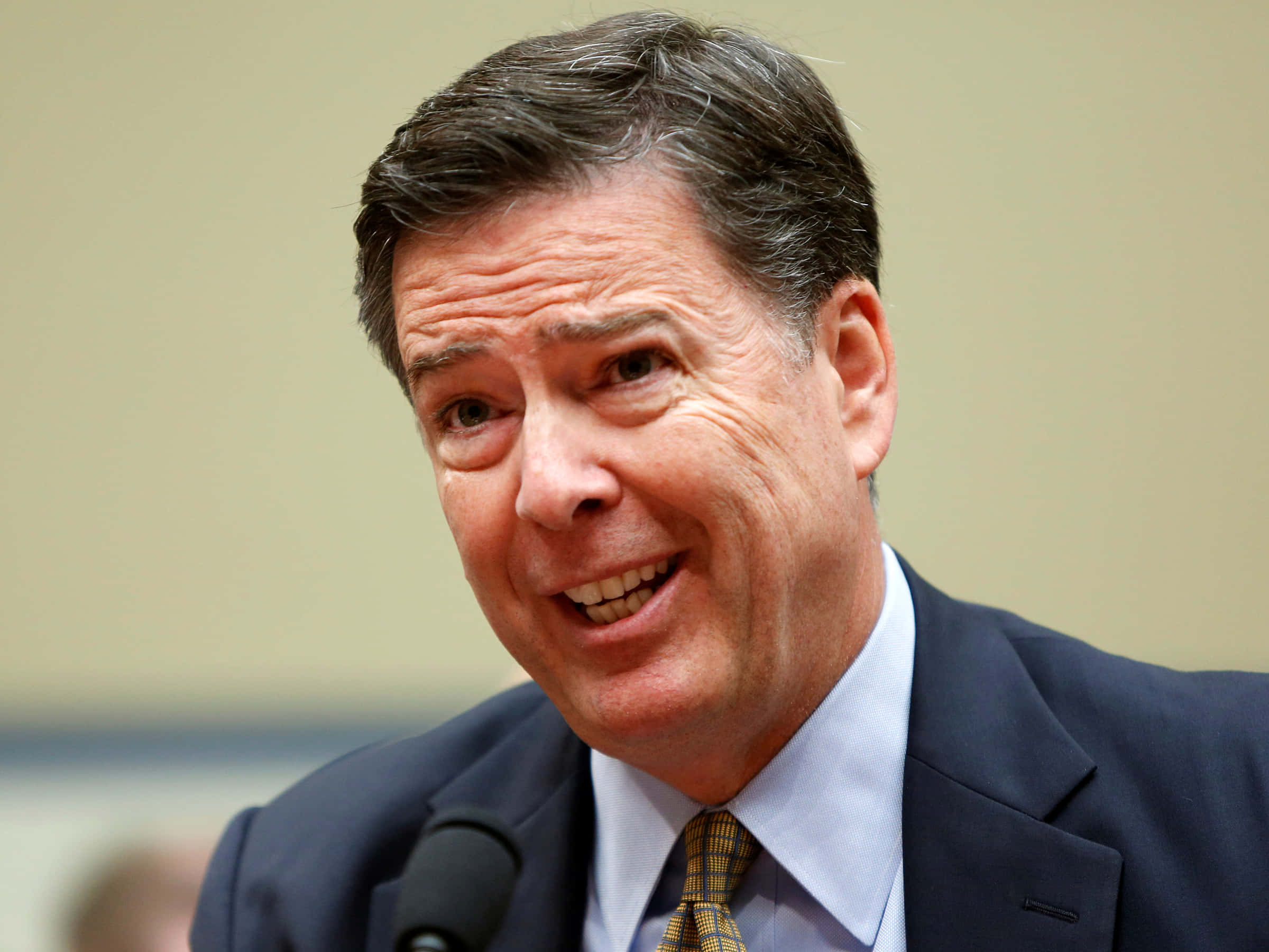 James Comey, dark suit, patterned tie, Full HD Desktop Wallpaper