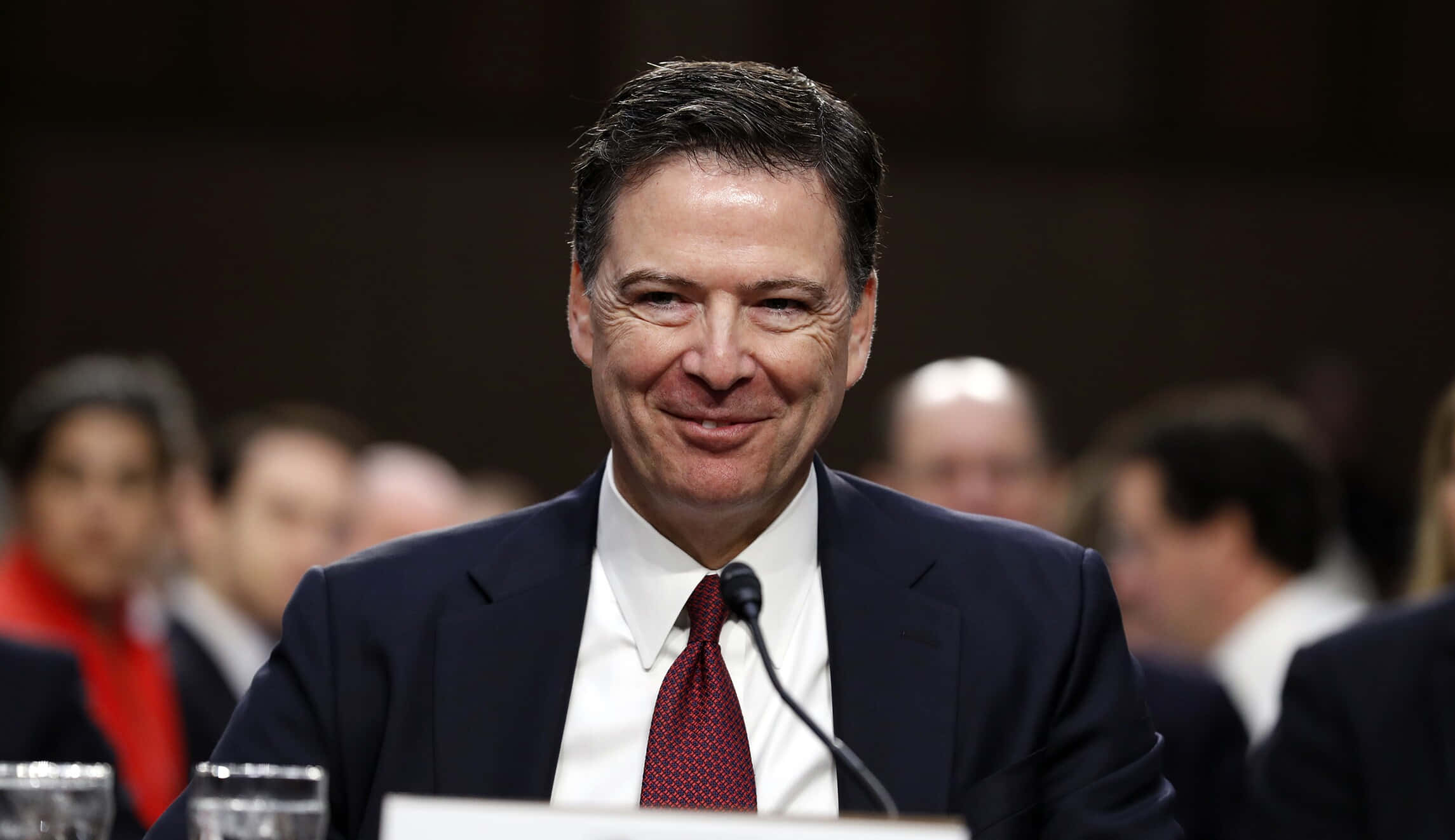 James Comey, dark suit, red tie, Full HD Desktop Wallpaper