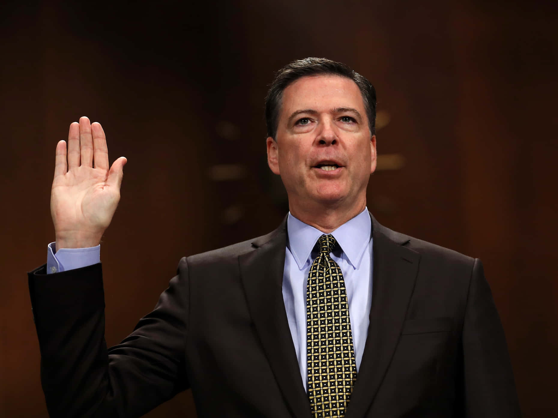 James Comey, dark suit, patterned tie, HD Desktop Wallpaper