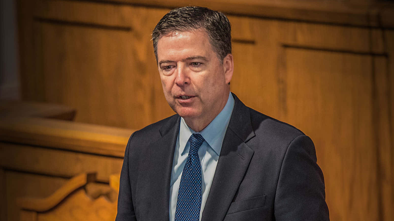James Comey, dark suit, blue tie, HD Desktop Wallpaper
