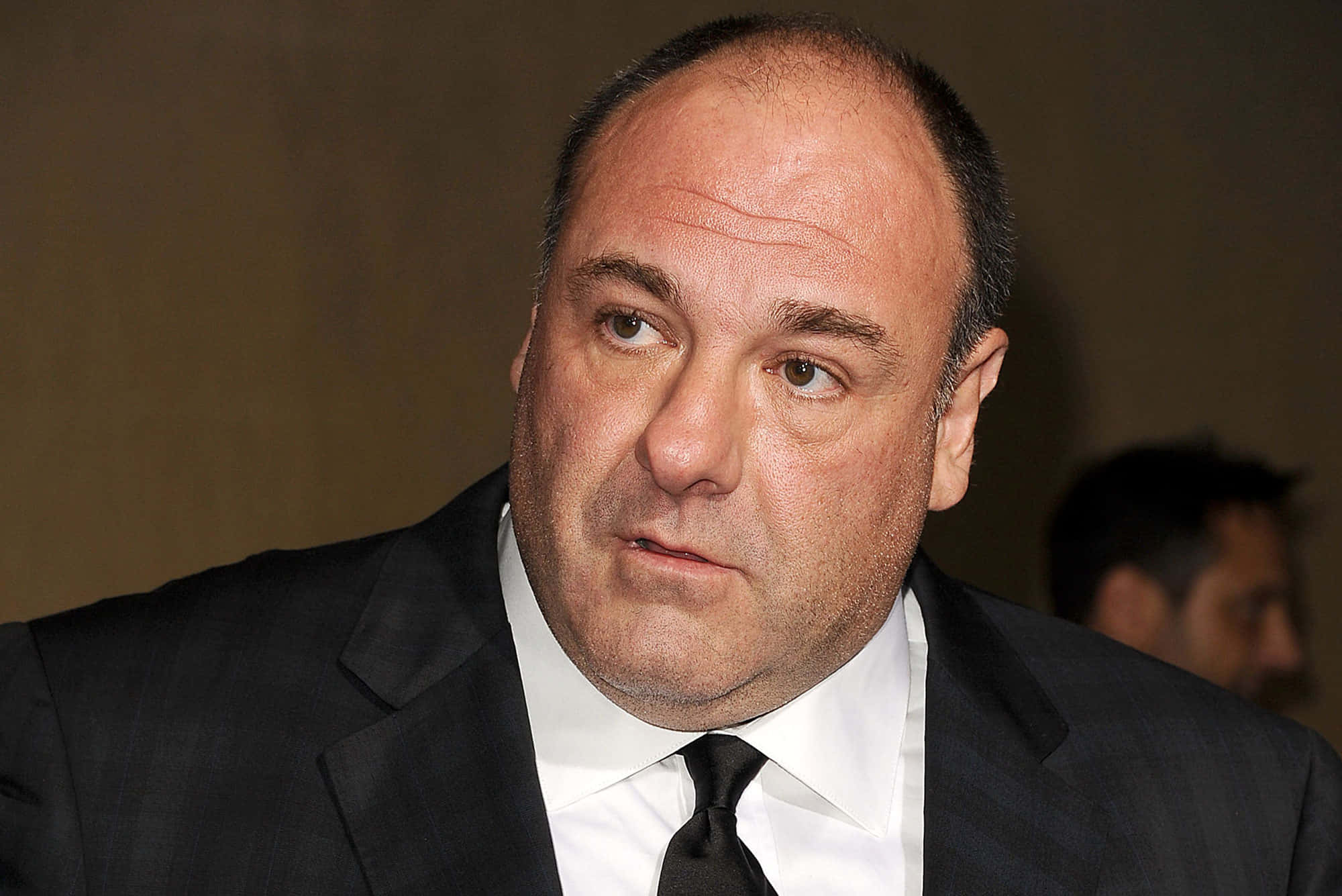 James Gandolfini, dark suit, tie, Full HD Desktop Wallpaper