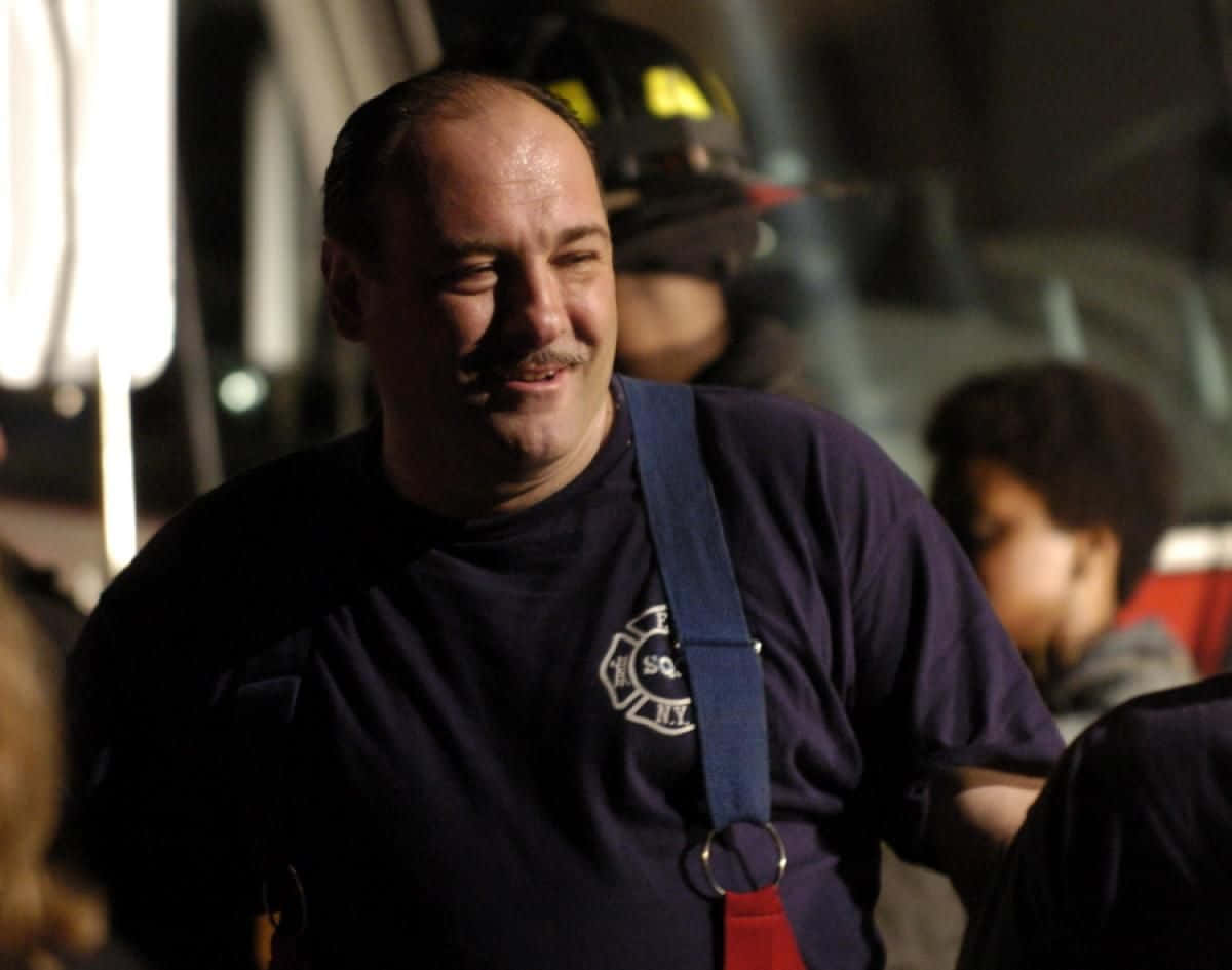 James Gandolfini, firefighter, dark uniform, SD Desktop Wallpaper