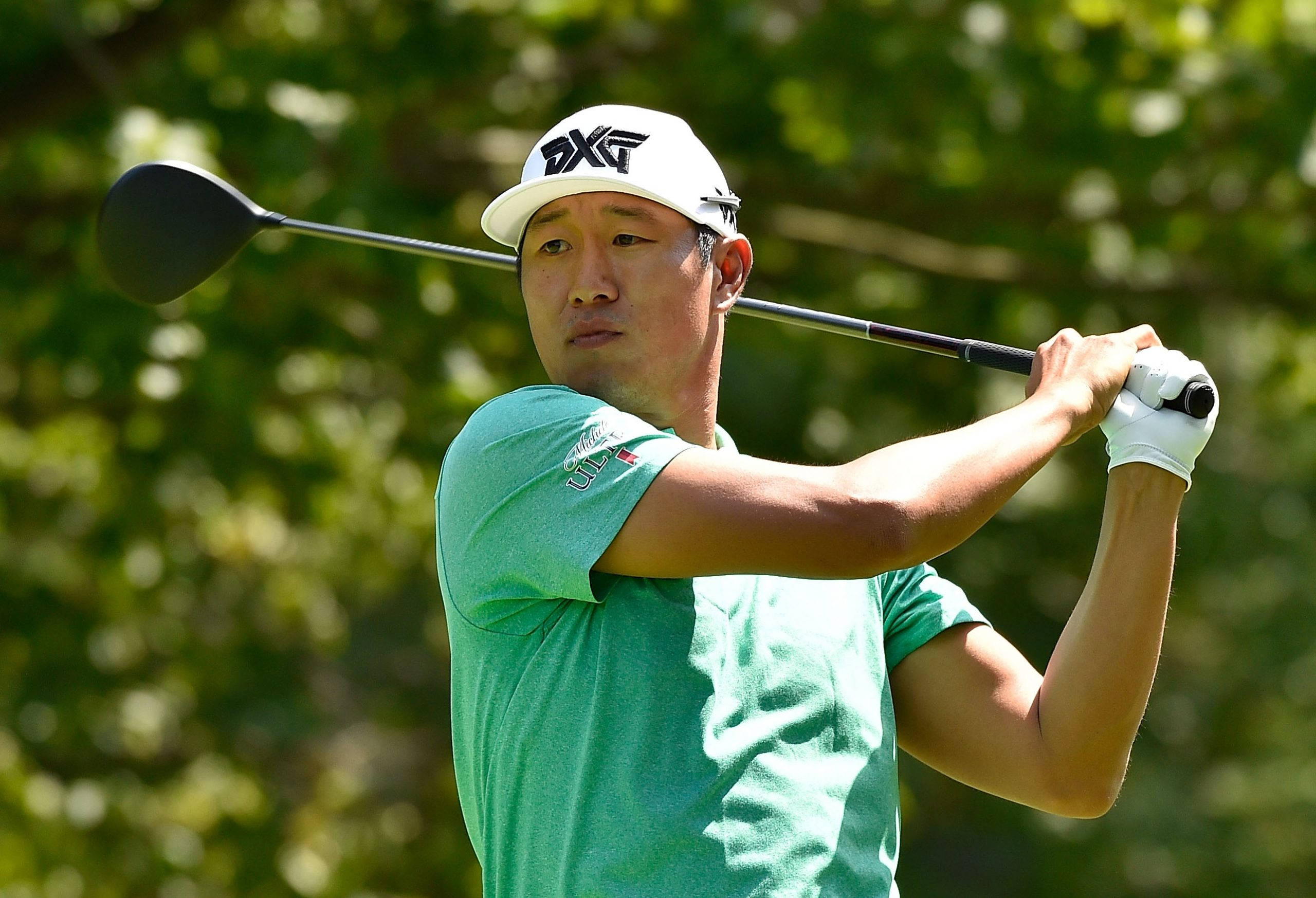 James Hahn, green shirt, white cap, 2K Desktop Wallpaper