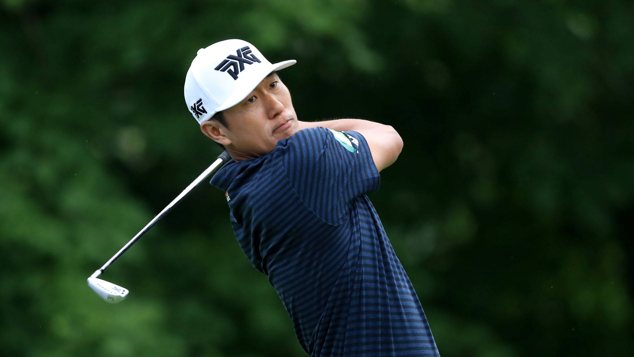 James Hahn, golfer, mid-swing, Full HD Desktop Wallpaper