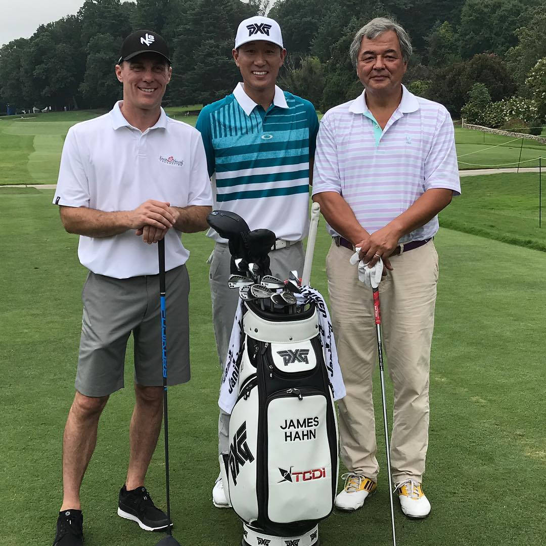 James Hahn, golf attire, golf clubs, SD Desktop Wallpaper