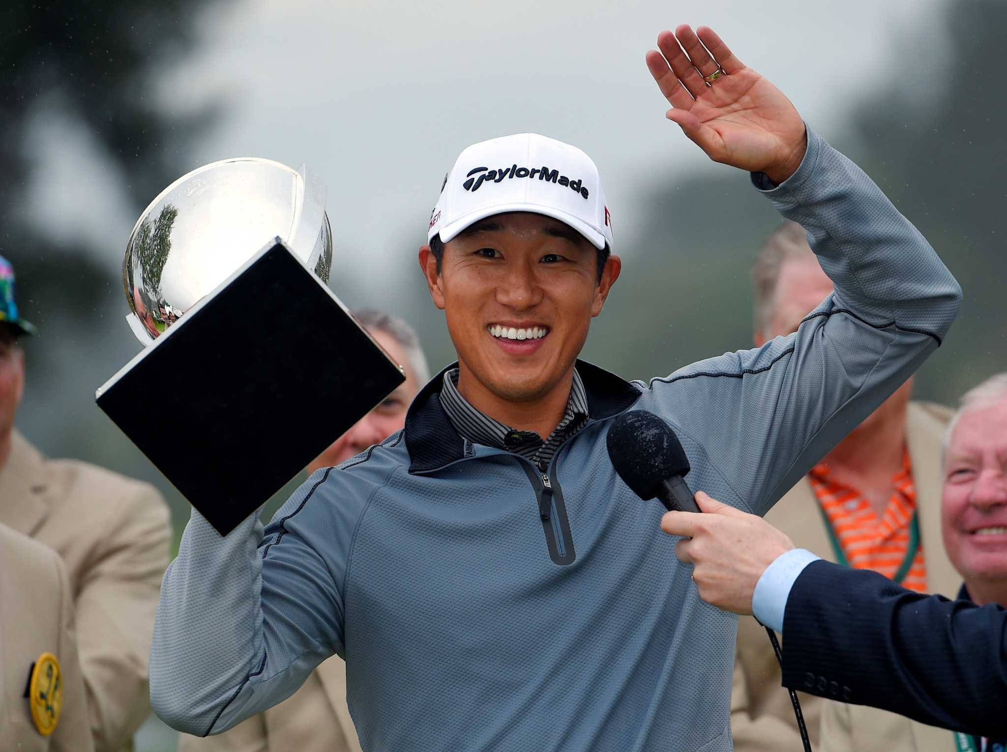 James Hahn, grey pullover, white cap, Full HD Desktop Wallpaper