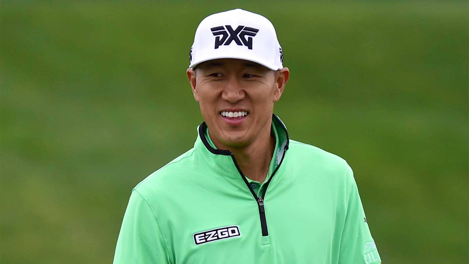 James Hahn, golfer, bright green polo, HD Desktop Wallpaper