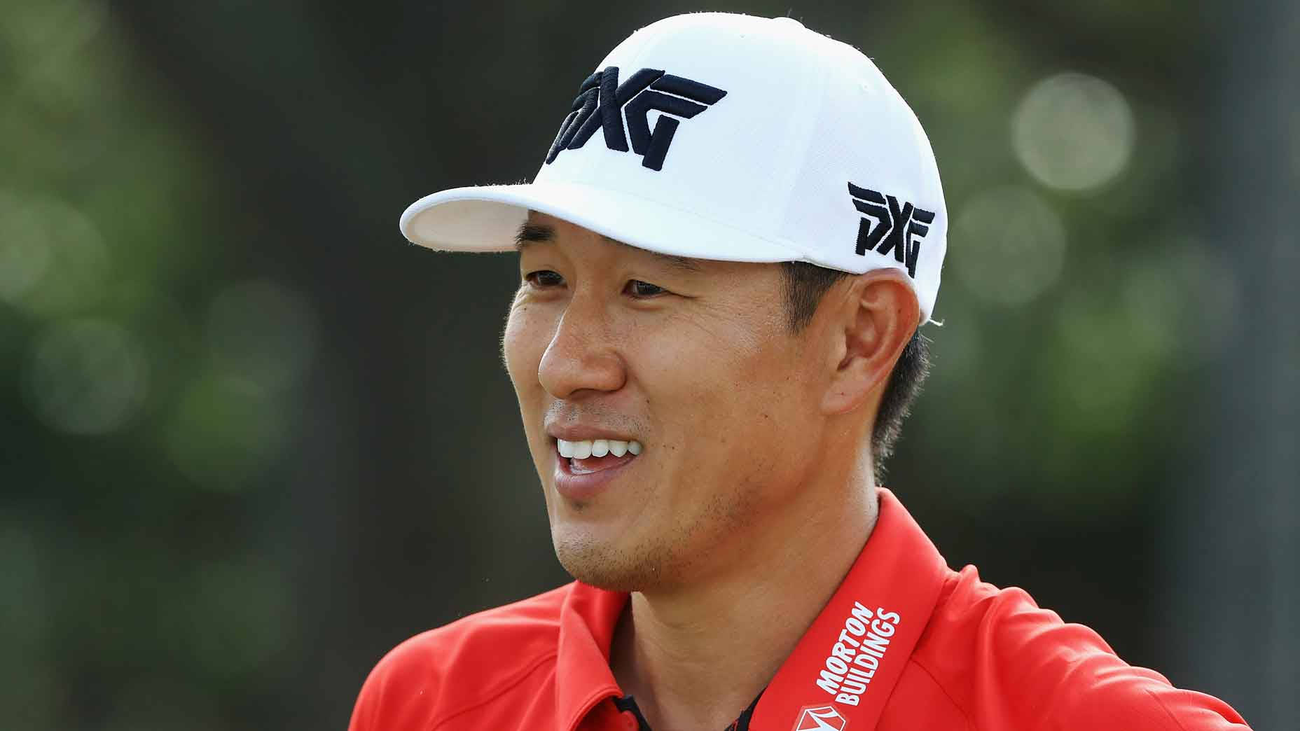 James Hahn, white PXG cap, red shirt, HD Desktop Wallpaper