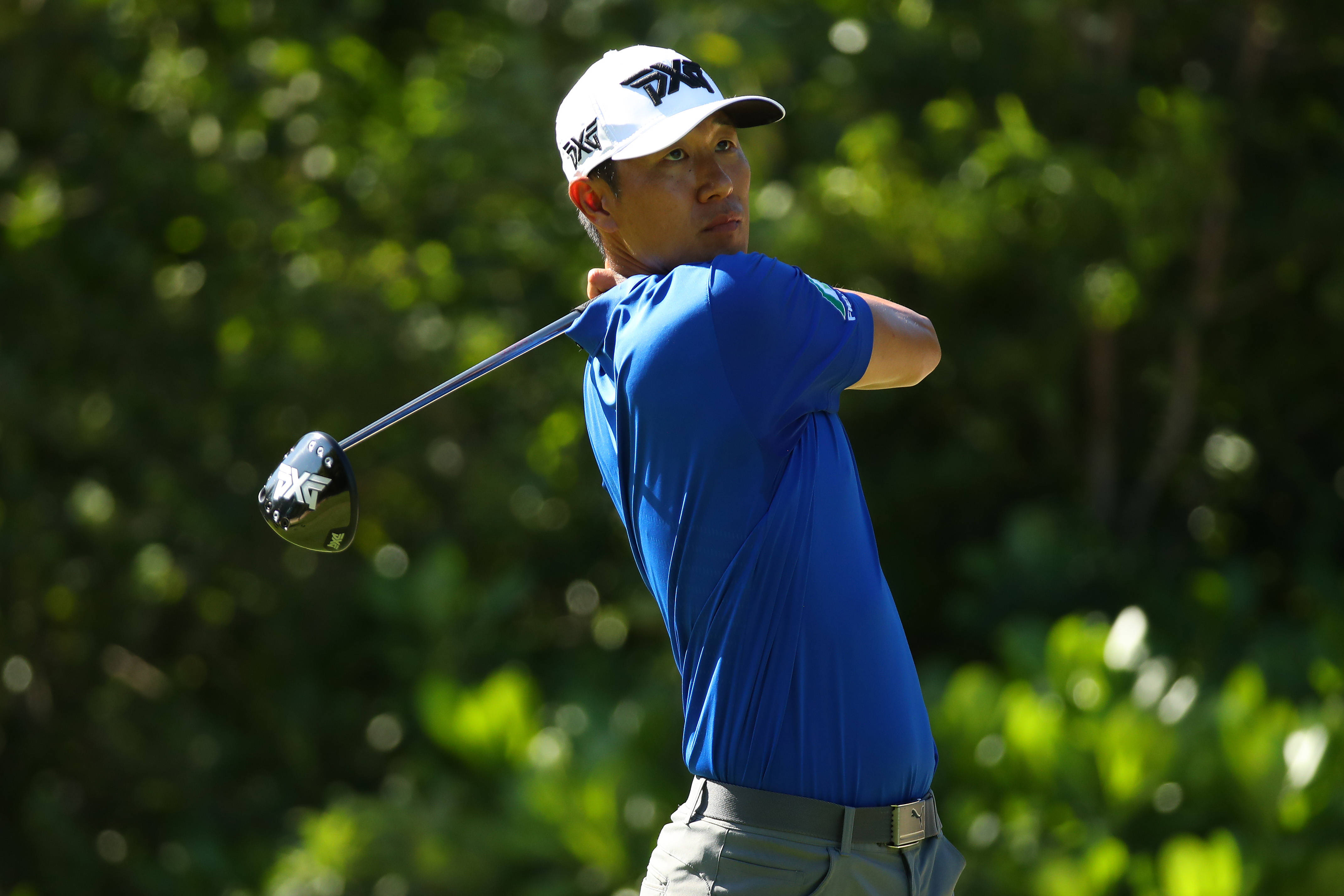 James Hahn, golf club, blue shirt, 4K Desktop Wallpaper