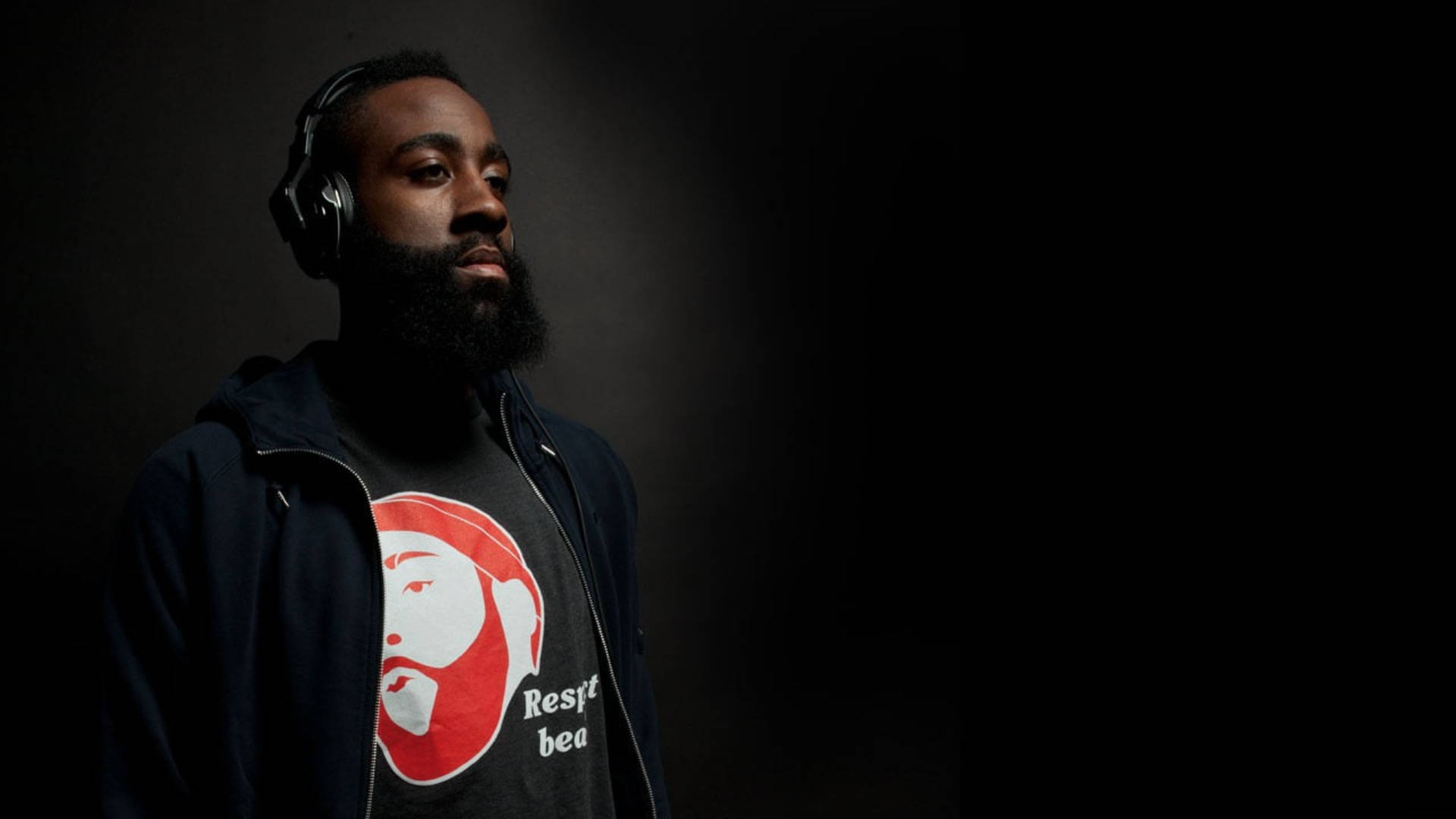 James Harden, headphones, beard, Full HD Desktop Wallpaper