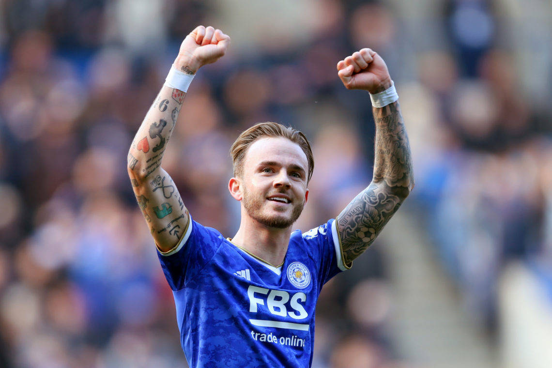 James Maddison, blue jersey, tattooed arms, SD Desktop Wallpaper