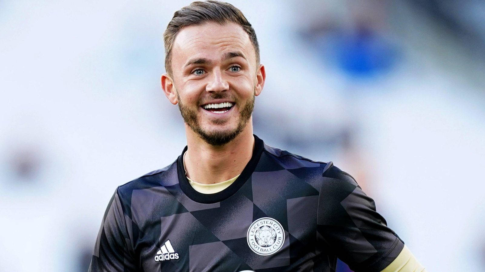 James Maddison, black and gold patterned jersey, bright field, HD Desktop Wallpaper