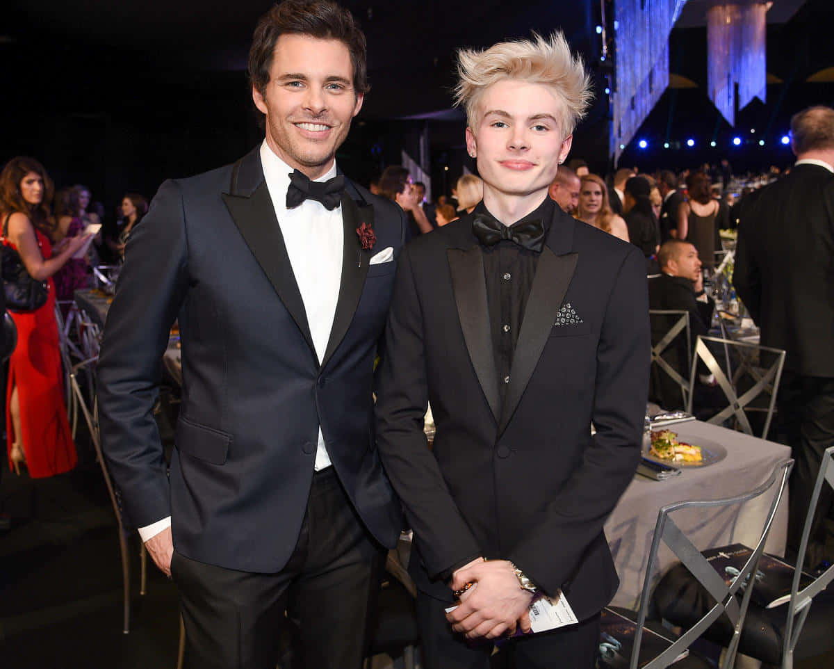 James Marsden, black tuxedos, evening gala, SD Desktop Wallpaper