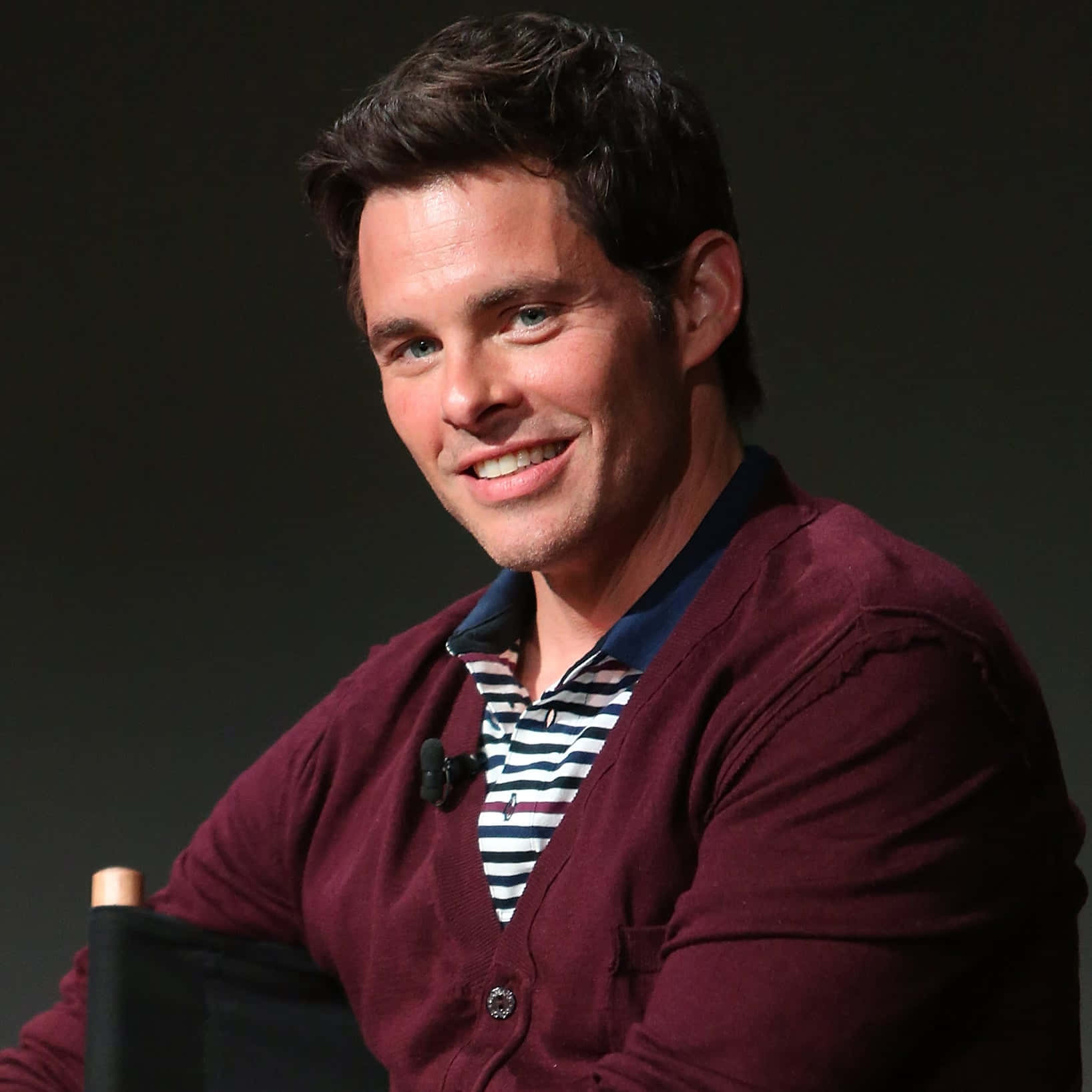 James Marsden, maroon cardigan, striped shirt, HD Desktop Wallpaper