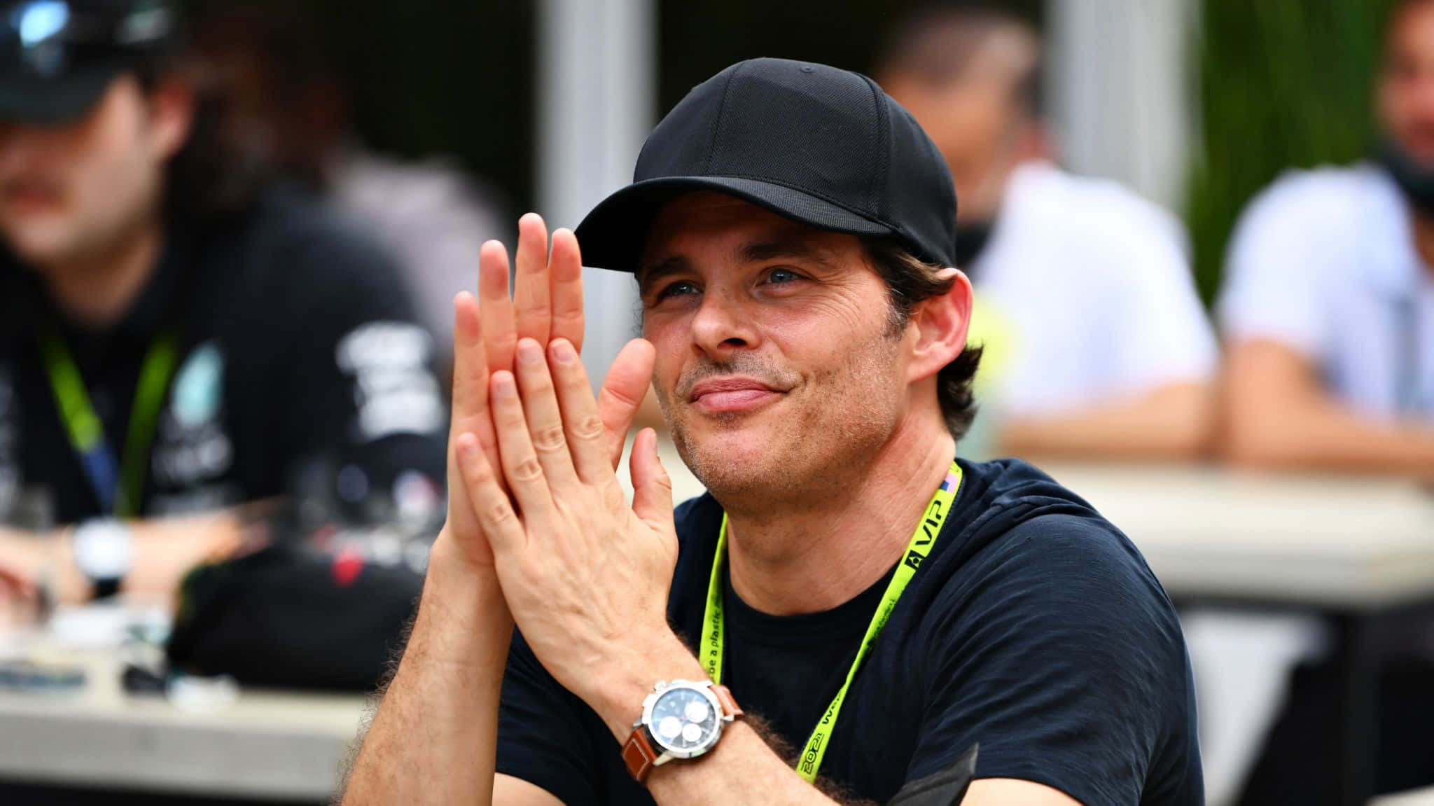 James Marsden, black cap, lanyard, Full HD Desktop Wallpaper
