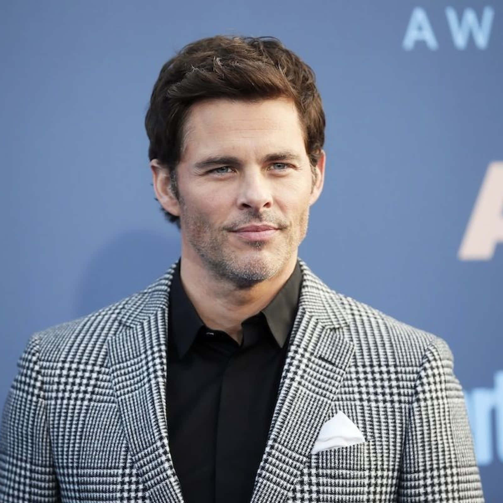 James Marsden, black and white checkered blazer, black shirt, HD Desktop Wallpaper