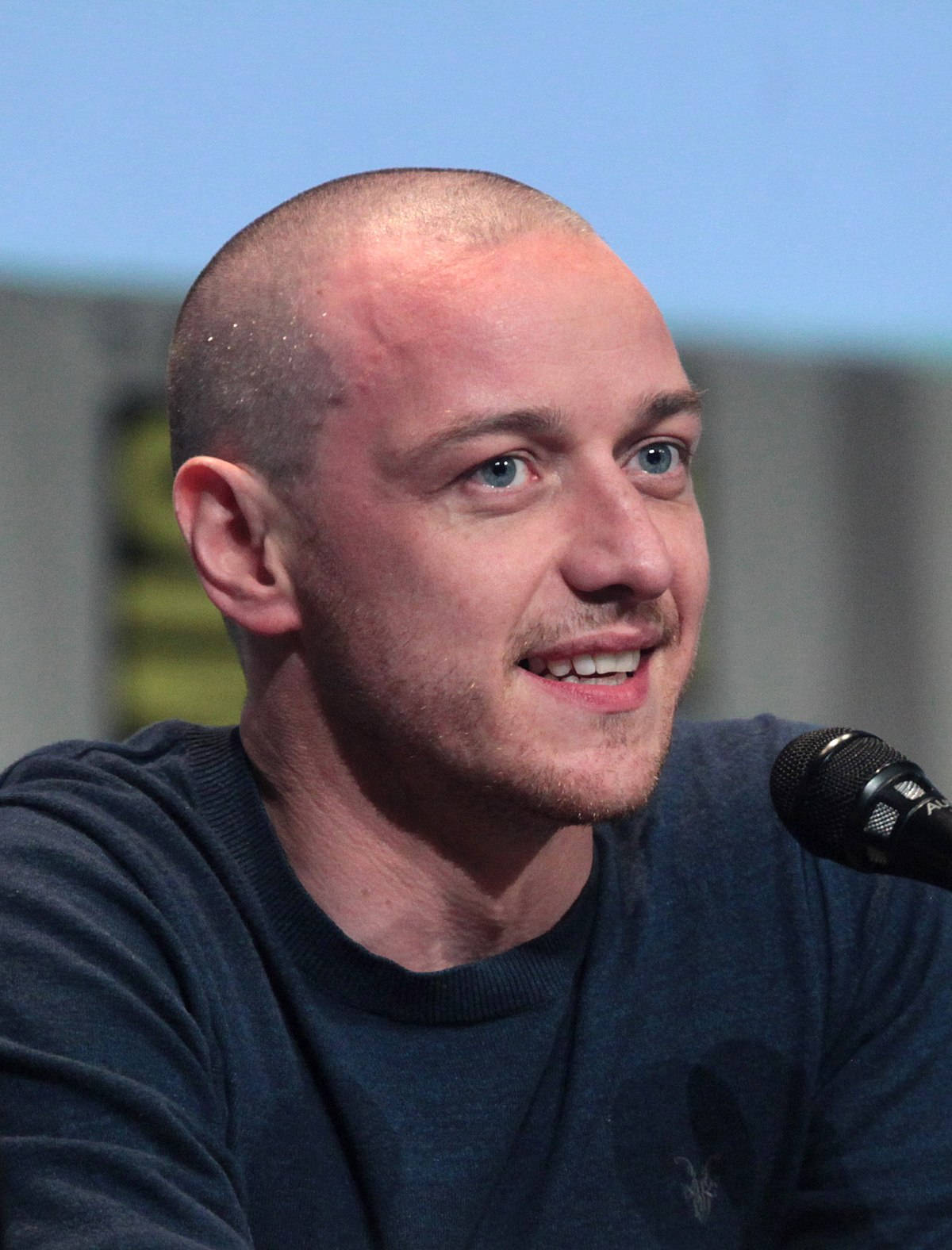 James McAvoy, bald, blue eyes, HD Phone Wallpaper