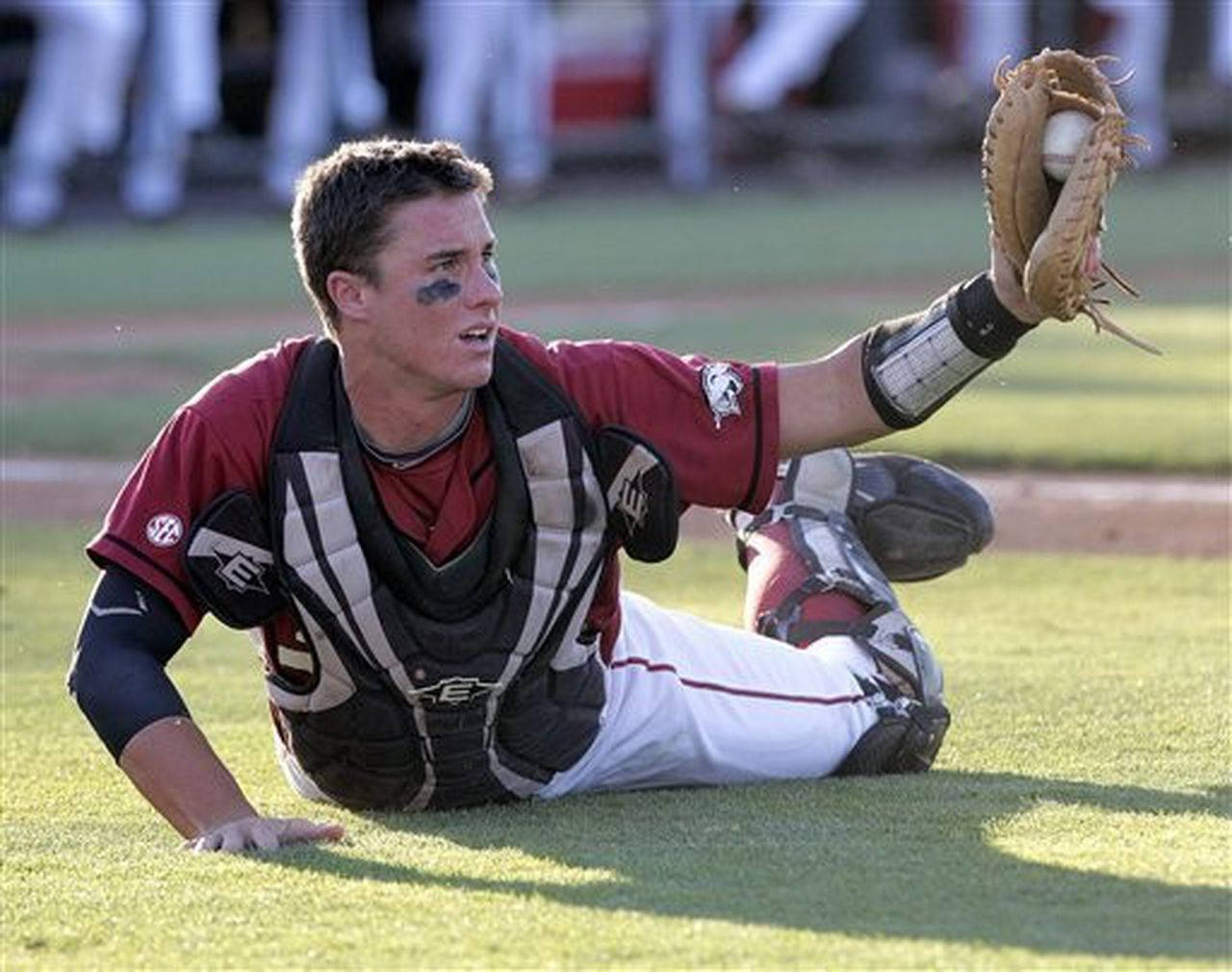James McCann, baseball catcher, full gear, HD Desktop Wallpaper