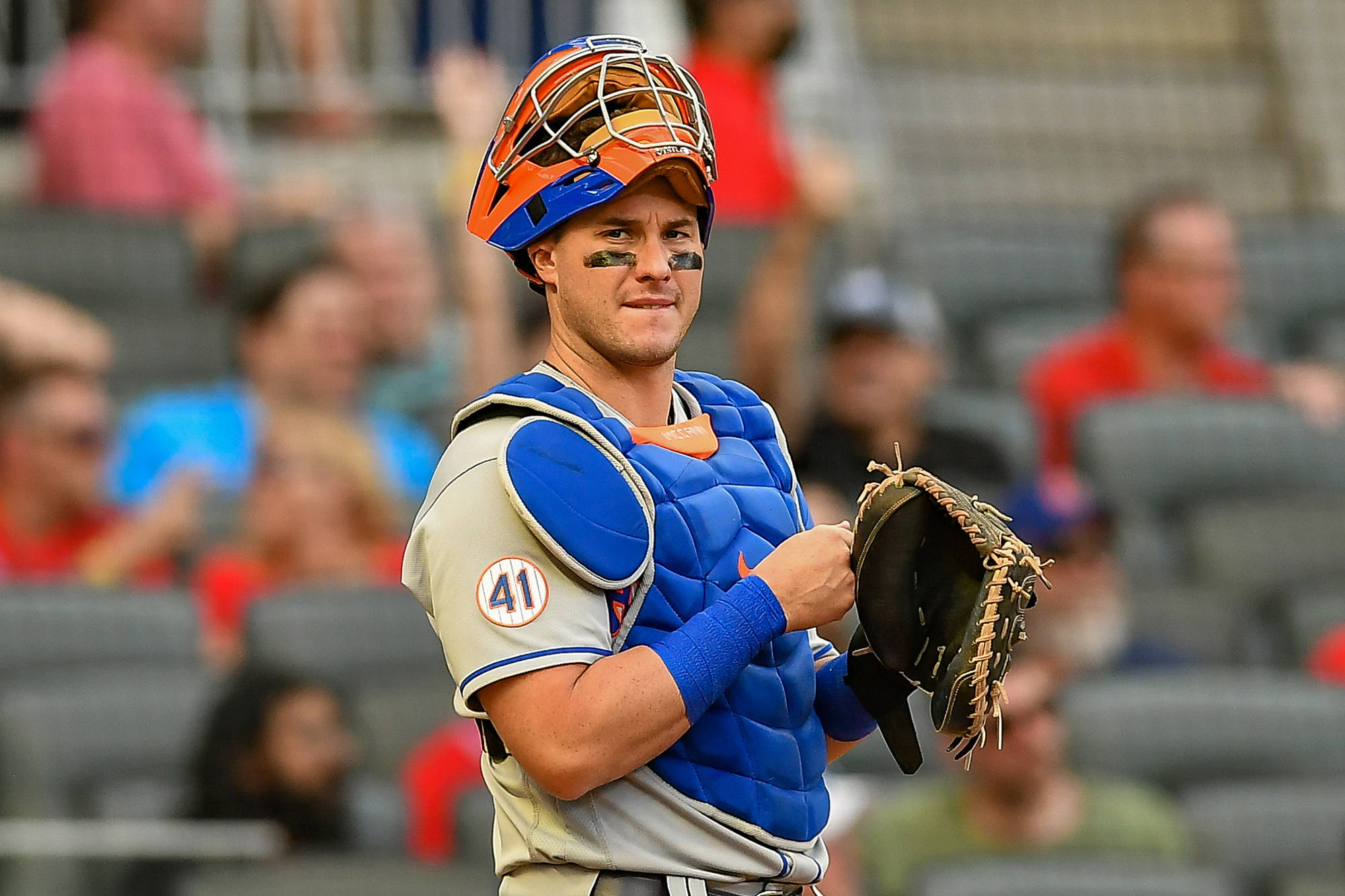 James Mccann, blue gear, mitt, Full HD Desktop Wallpaper
