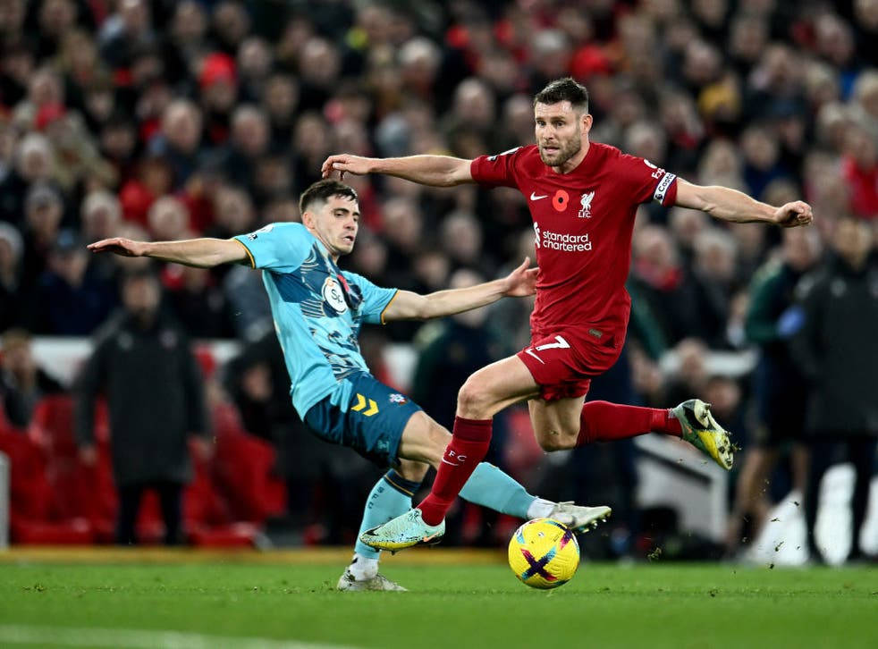 James Milner, vibrant green pitch, stadium lights, SD Desktop Wallpaper