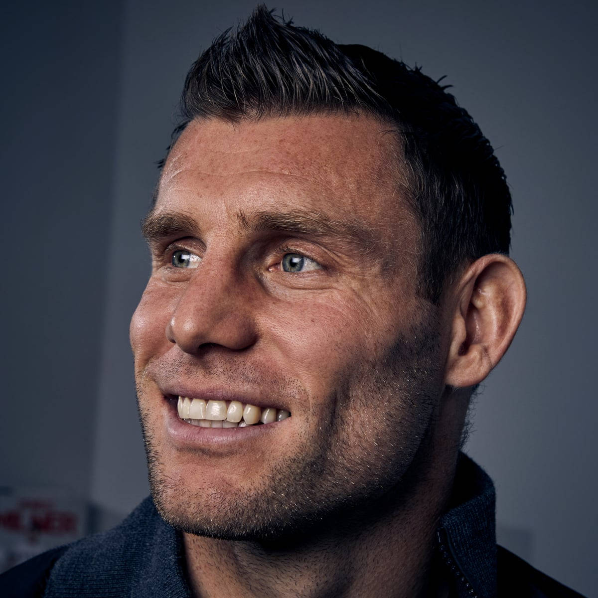 James Milner, stubble, intense blue eyes, SD Desktop Wallpaper