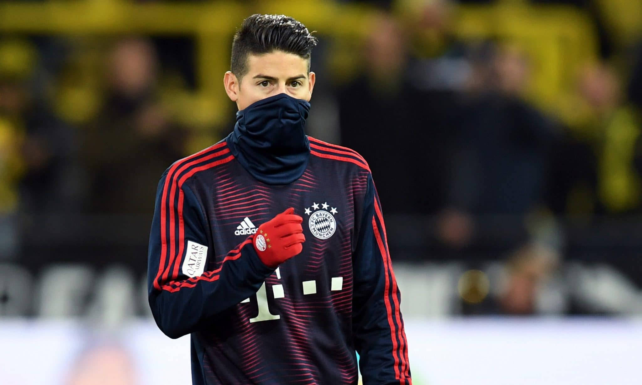 James Rodriguez, dark blue training kit, red stripes, Full HD Desktop Wallpaper