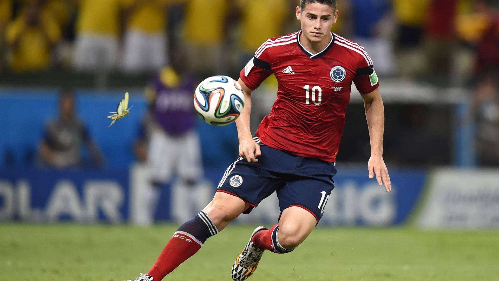James Rodriguez, red jersey, number 10, Full HD Desktop Wallpaper
