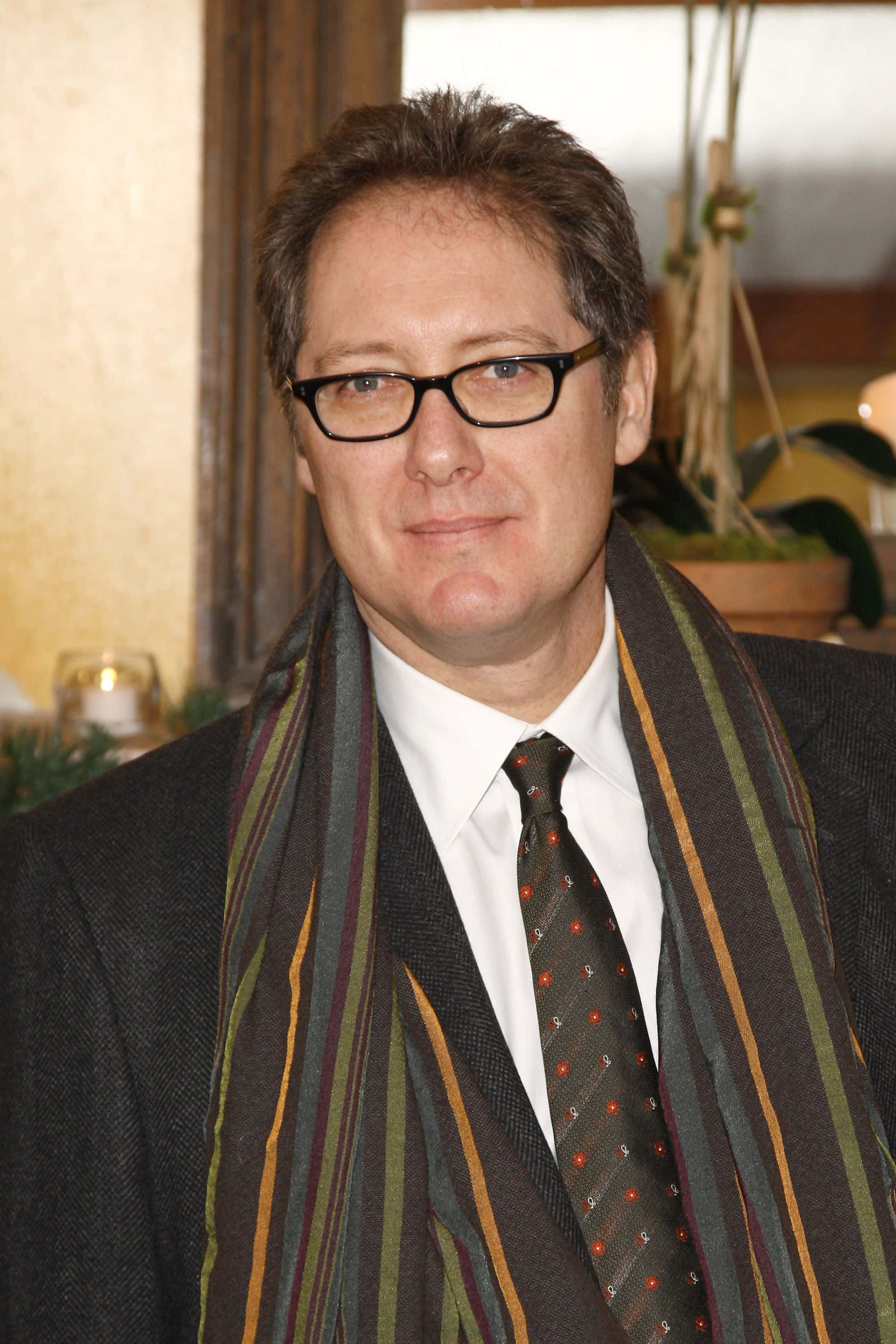 James Spader, black and white portrait, glasses, 2K Phone Wallpaper