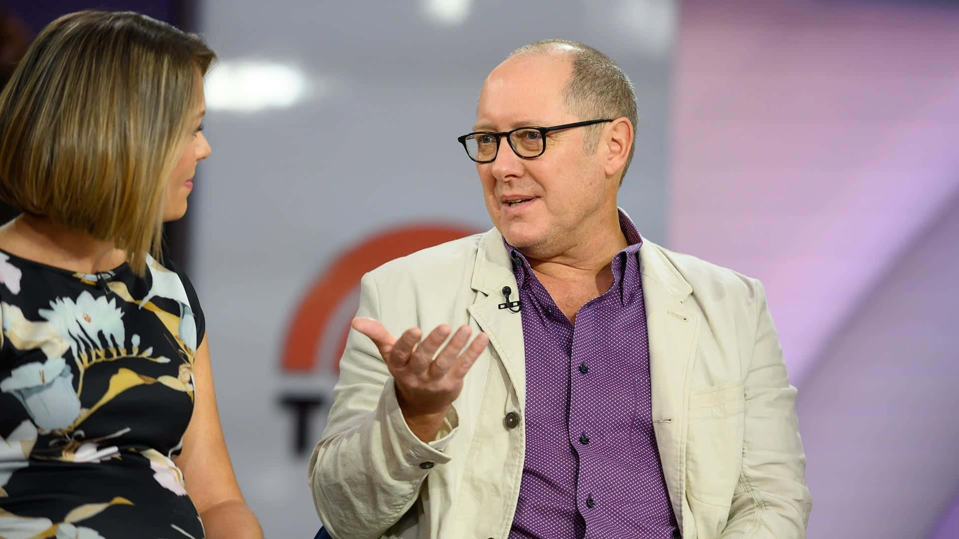 James Spader, beige blazer, floral dress, Full HD Desktop Wallpaper