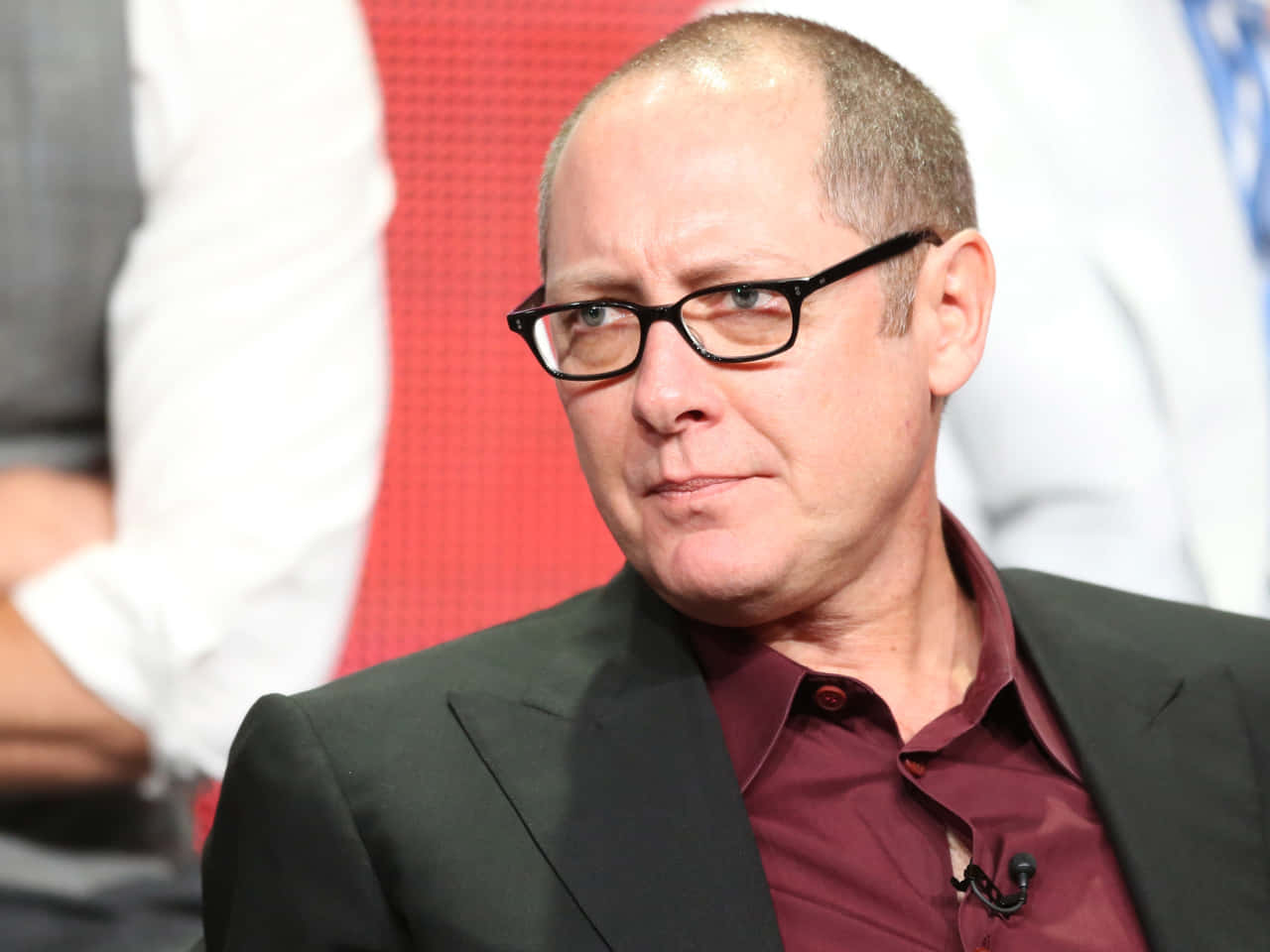 James Spader, dark suit, maroon shirt, HD Desktop Wallpaper
