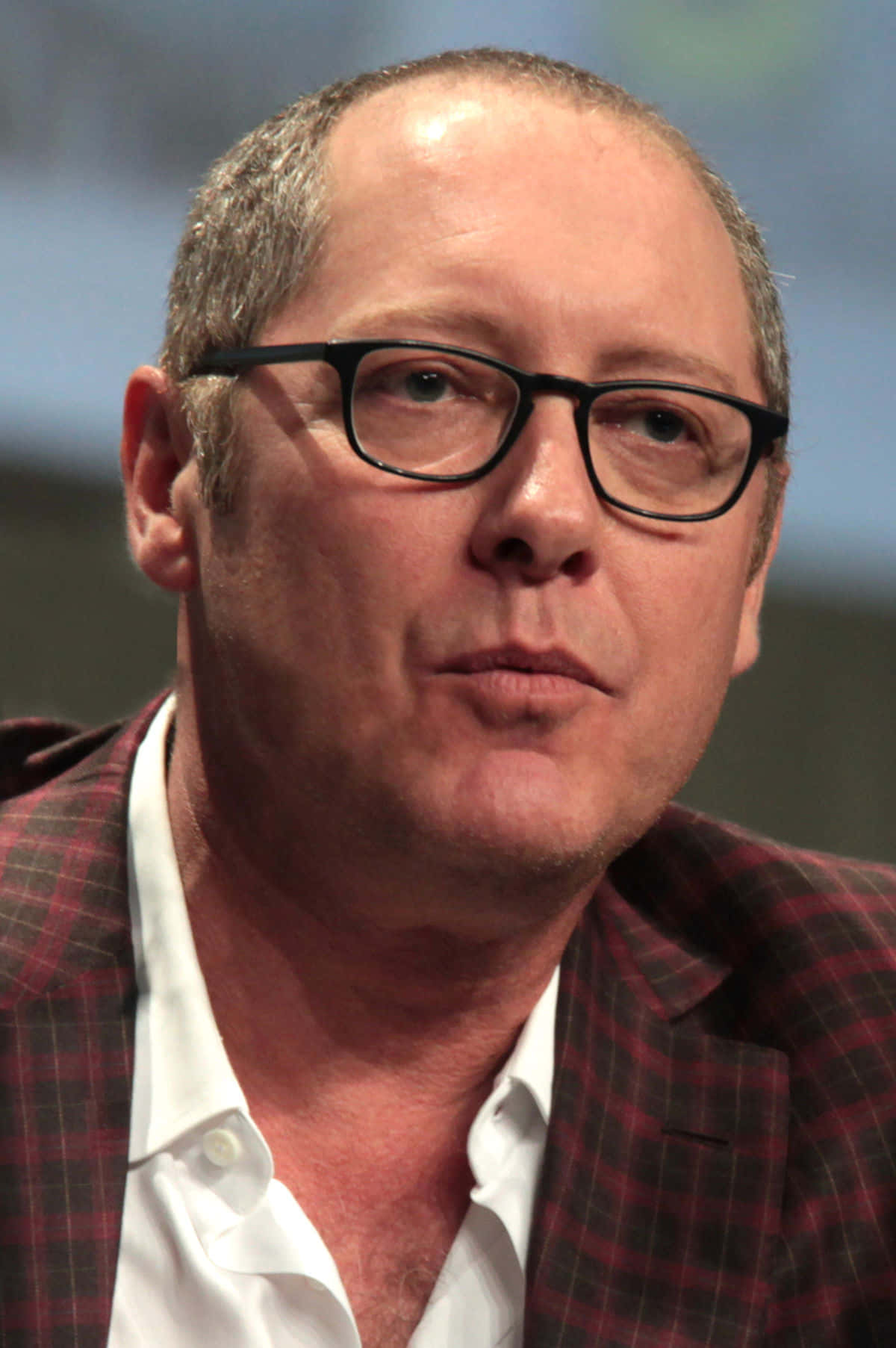 James Spader, plaid blazer, white shirt, HD Phone Wallpaper
